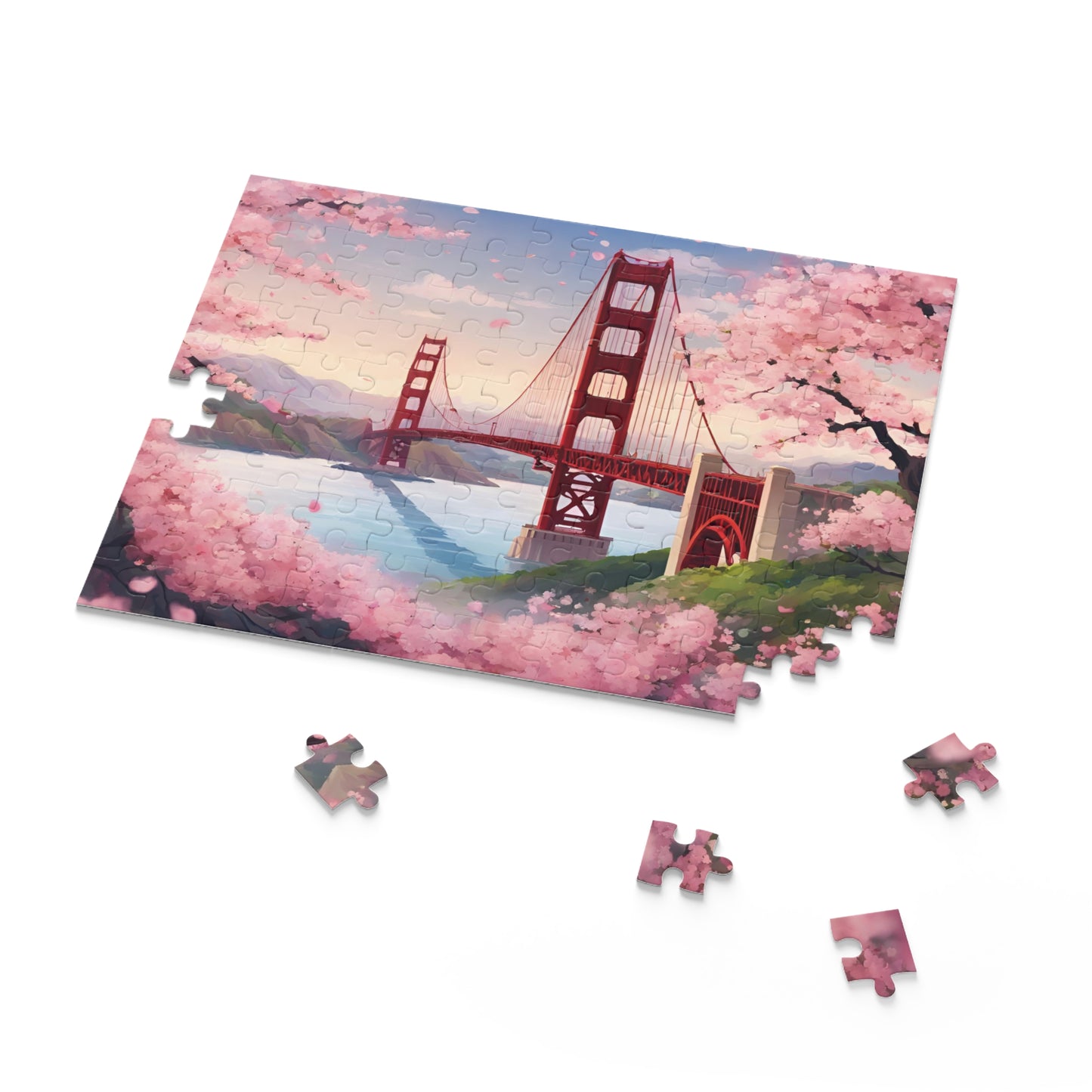 Hộp xếp hình Golden Bridge in Spring (120, 252, 500-Mảnh)