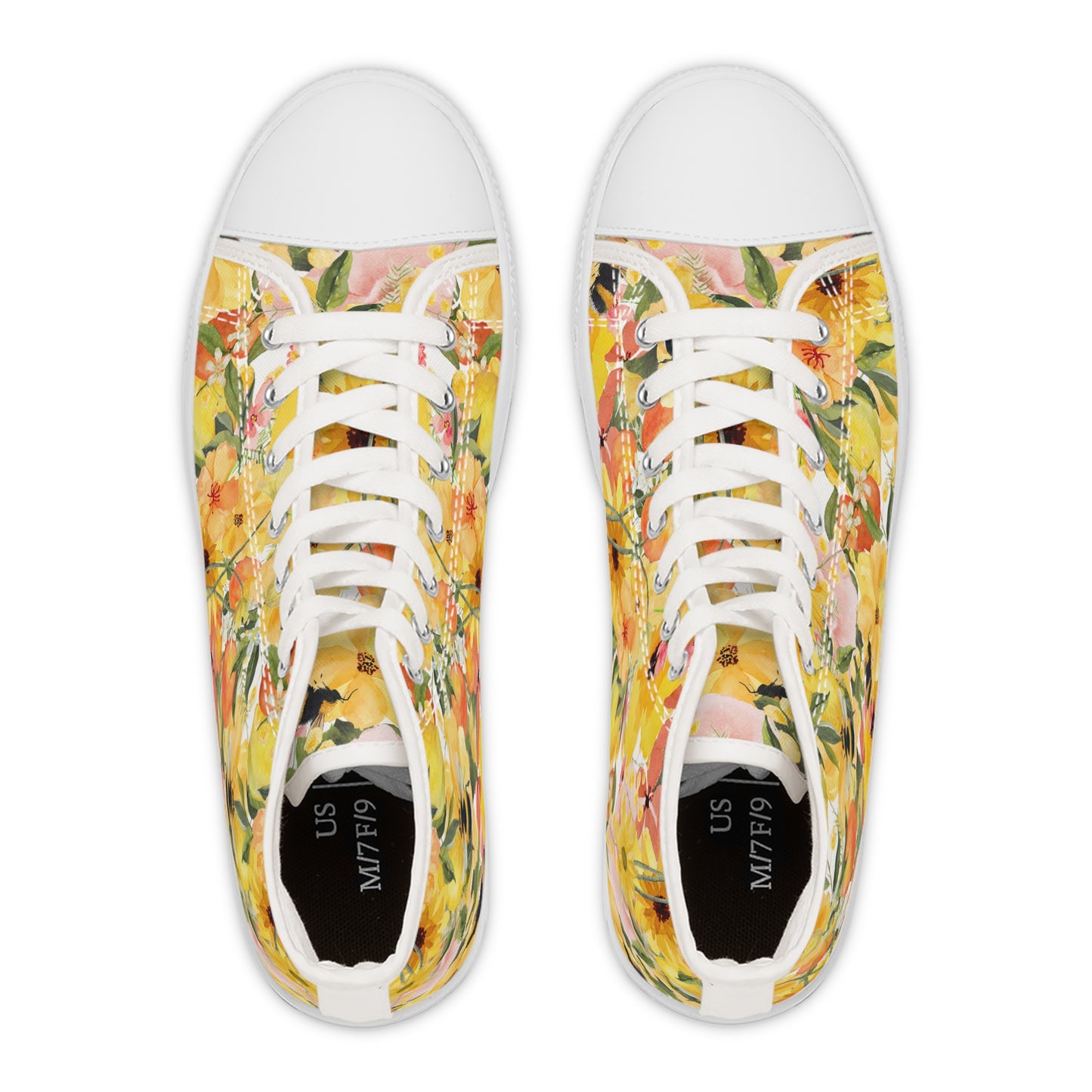 Yellow Cosmos | Women's High Top Sneakers