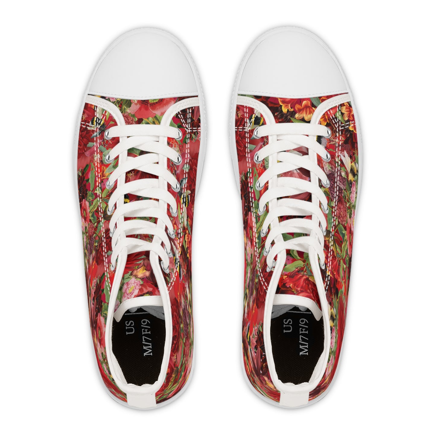 Red Tulips | High Top Sneakers