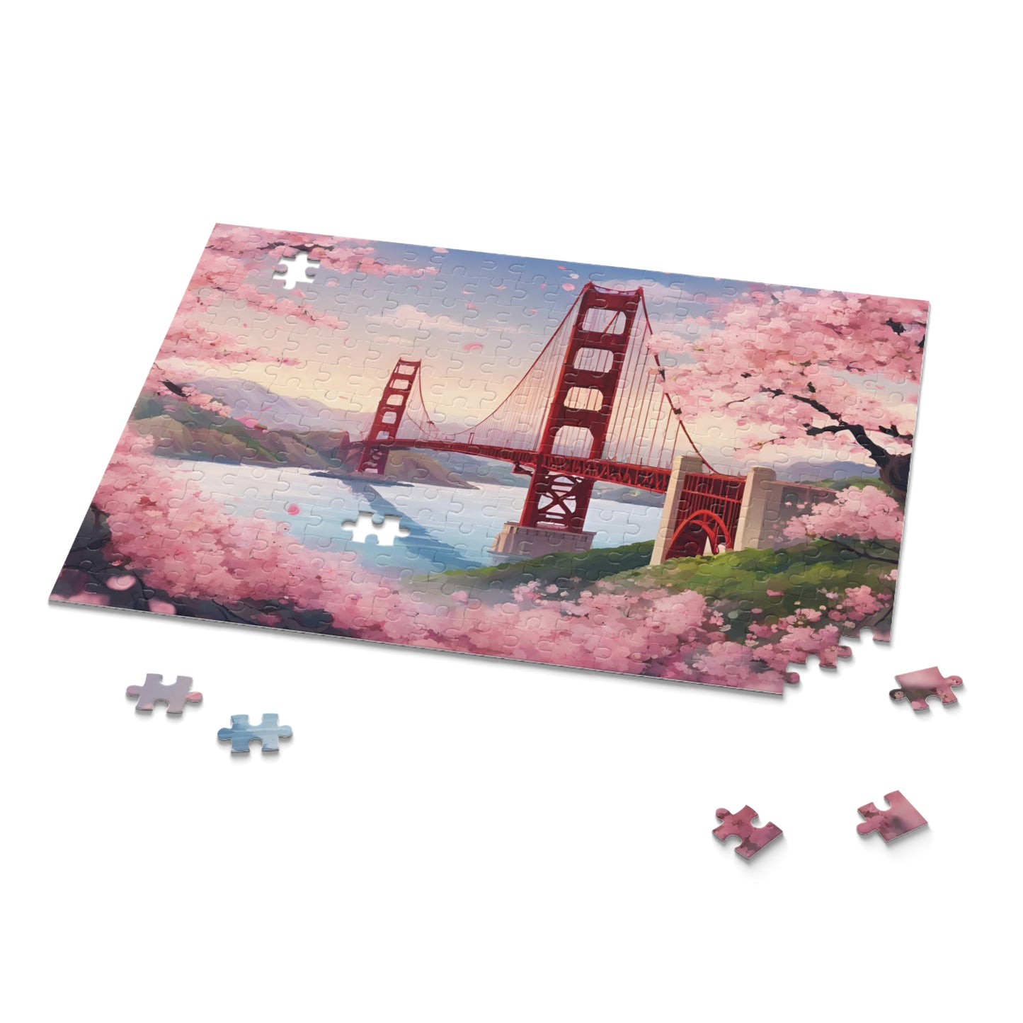 Hộp xếp hình Golden Bridge in Spring (120, 252, 500-Mảnh)