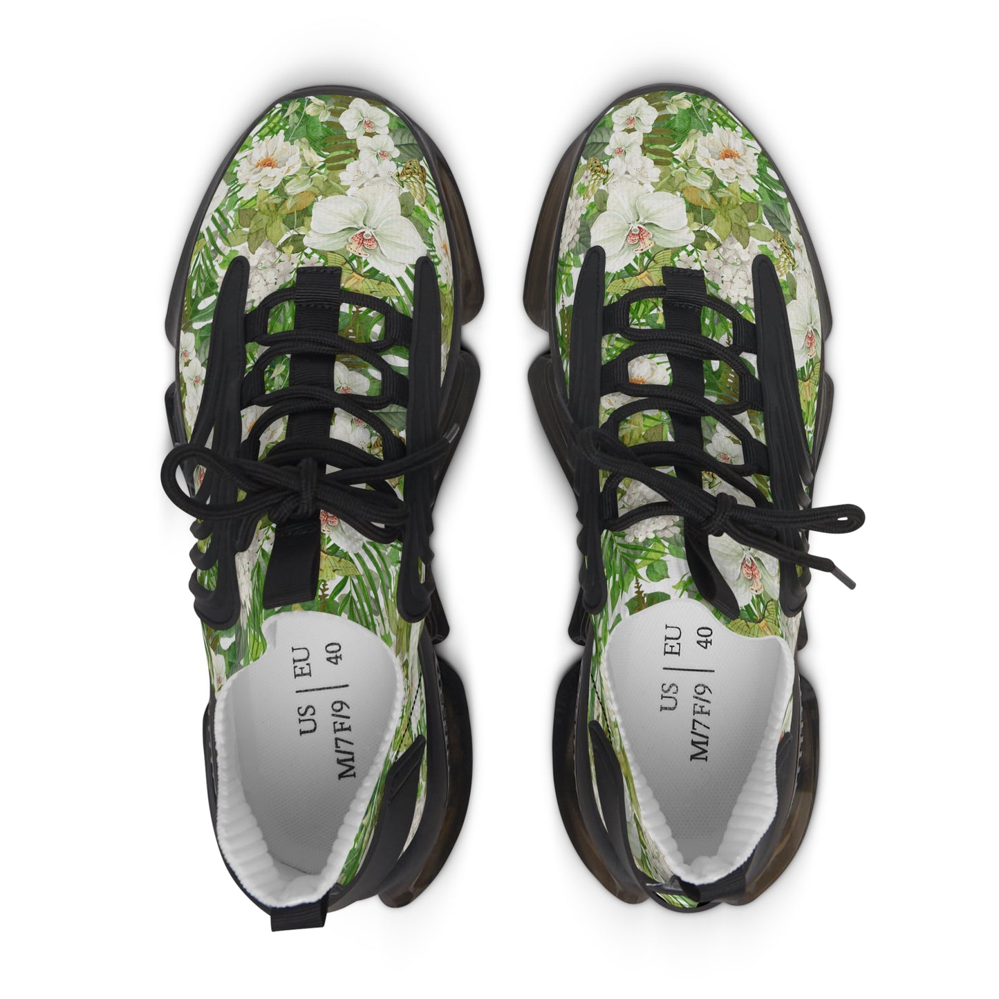 Women's Mesh Sneakers | White Phalaenopsis