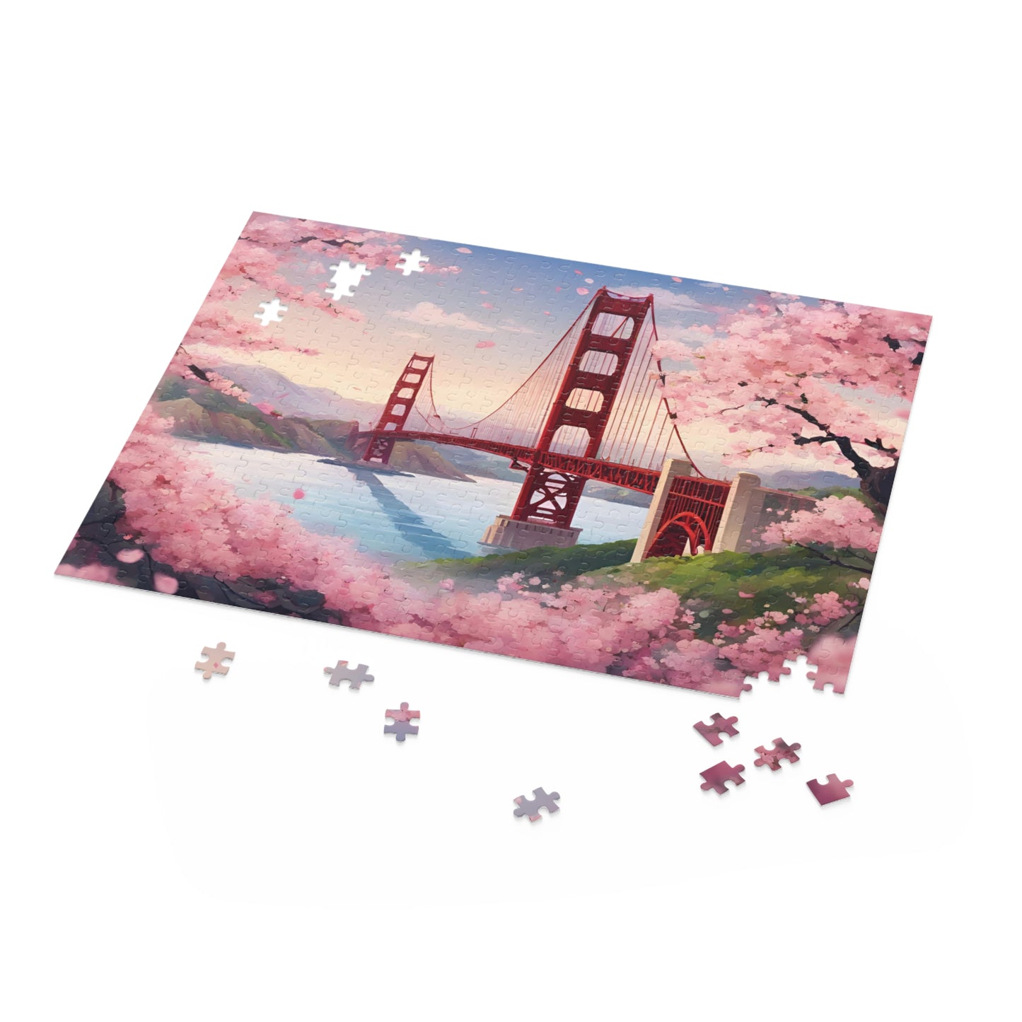 Hộp xếp hình Golden Bridge in Spring (120, 252, 500-Mảnh)