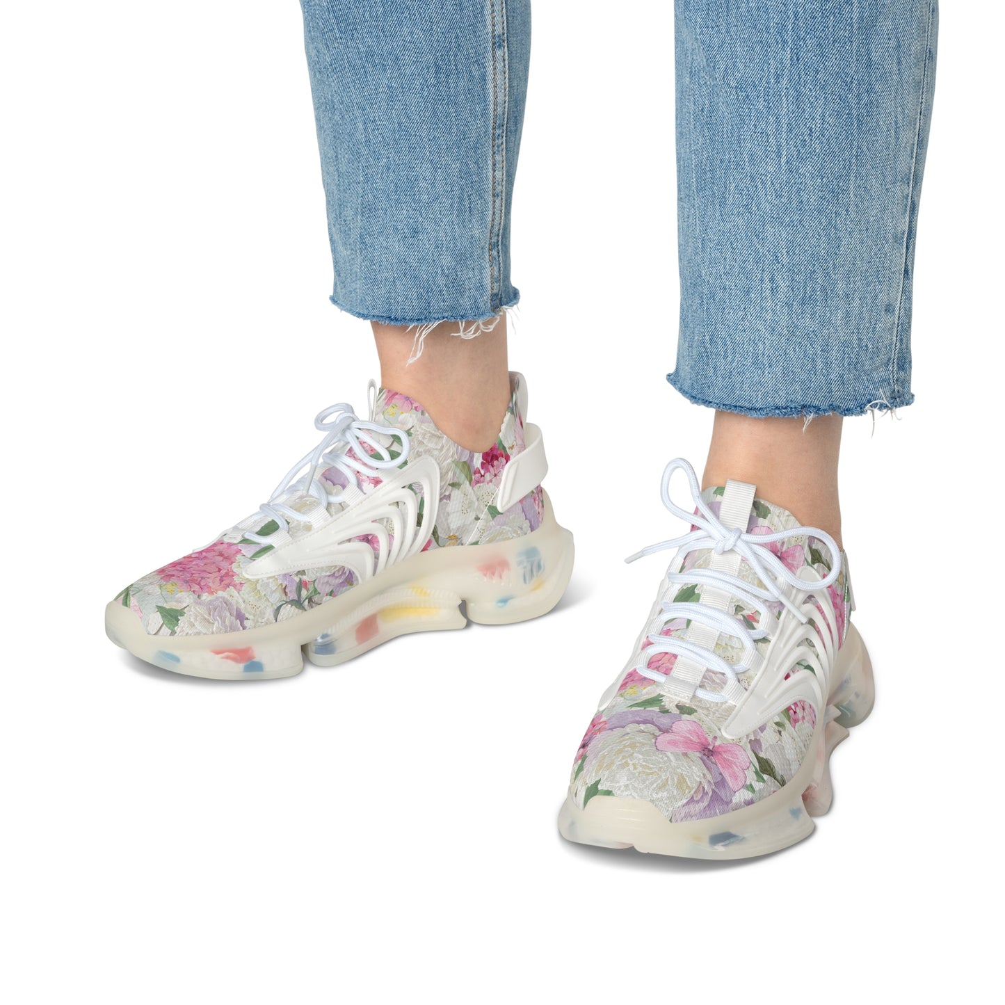 Women's Mesh Sneakers | White Peony