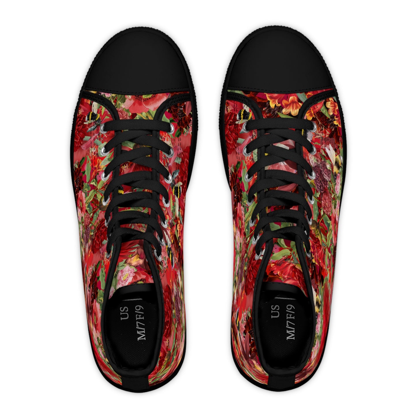 Red Tulips | High Top Sneakers