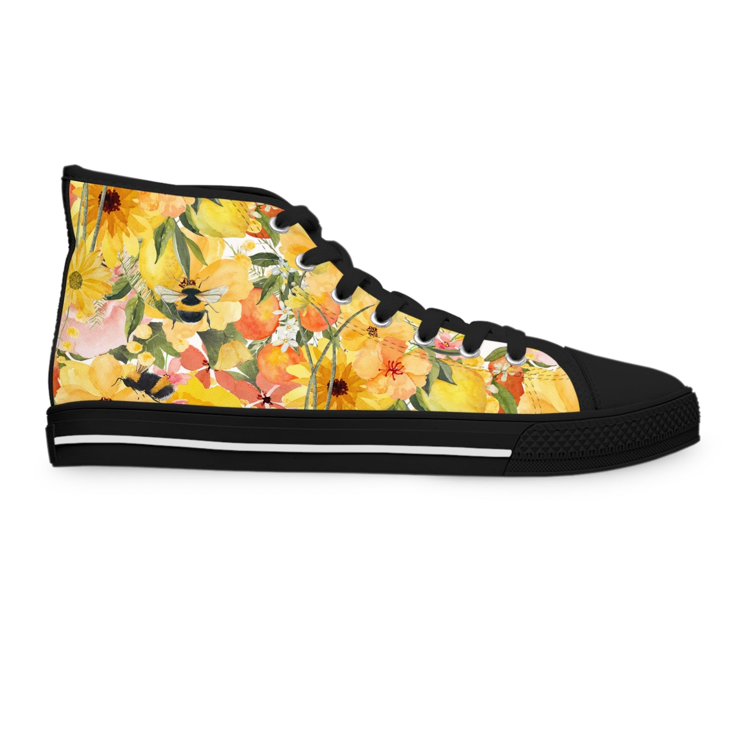 Yellow Cosmos | Women's High Top Sneakers