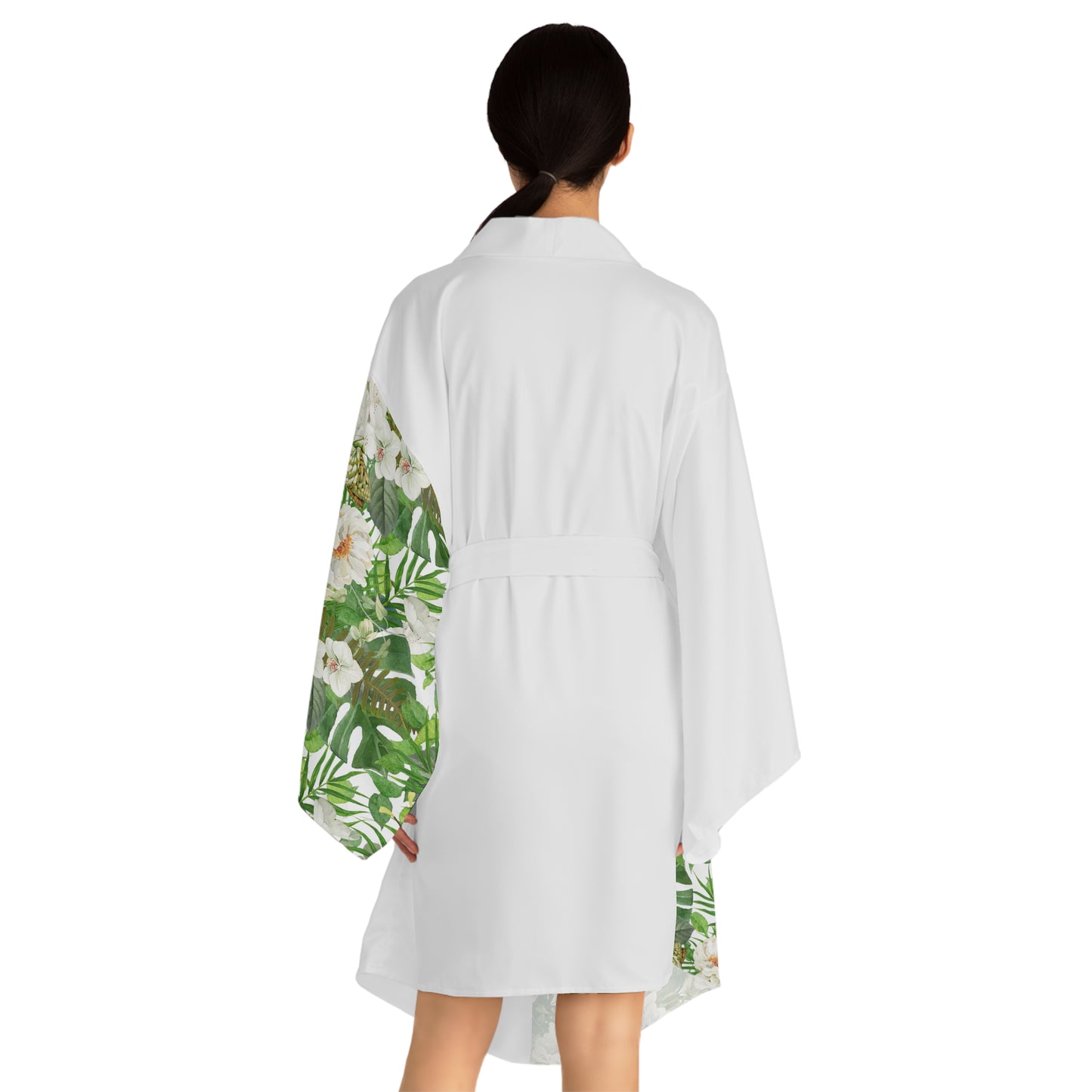 Áo choàng kimono dài tay Phalaenopsis (AOP)