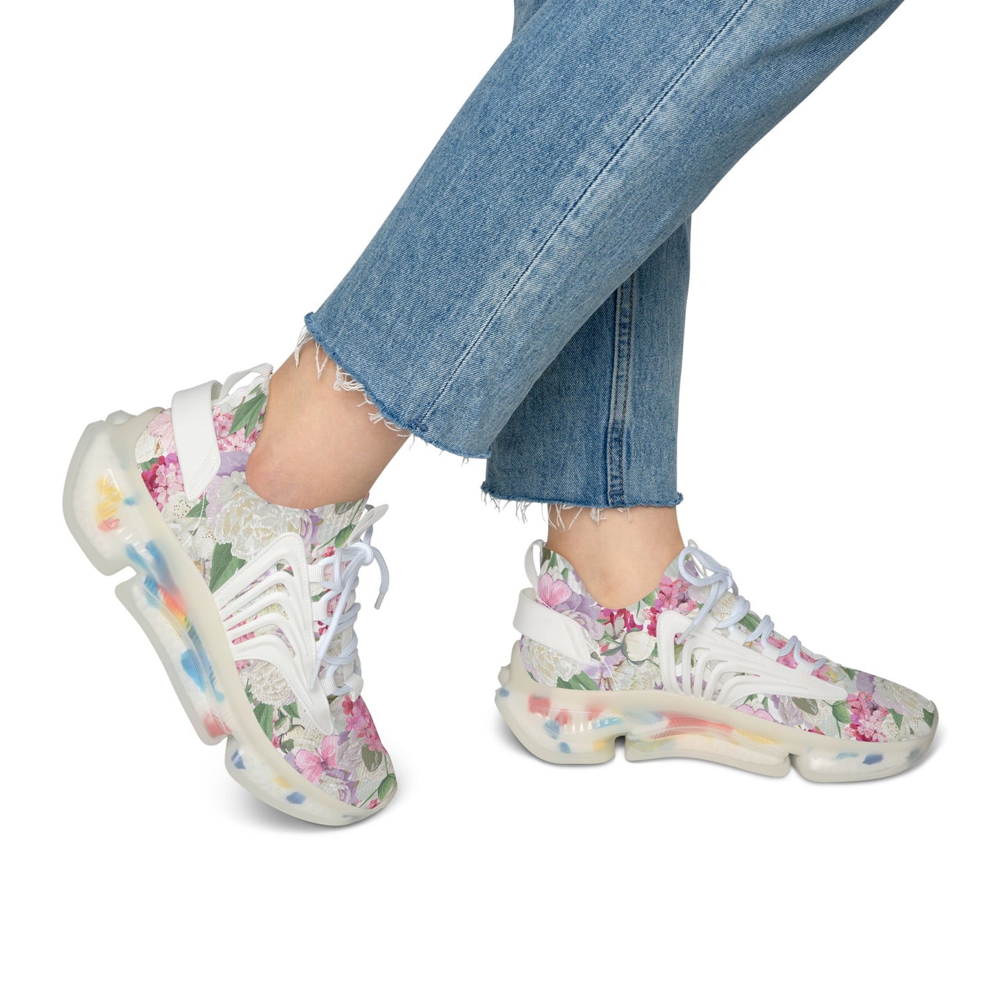 Women's Mesh Sneakers | White Peony