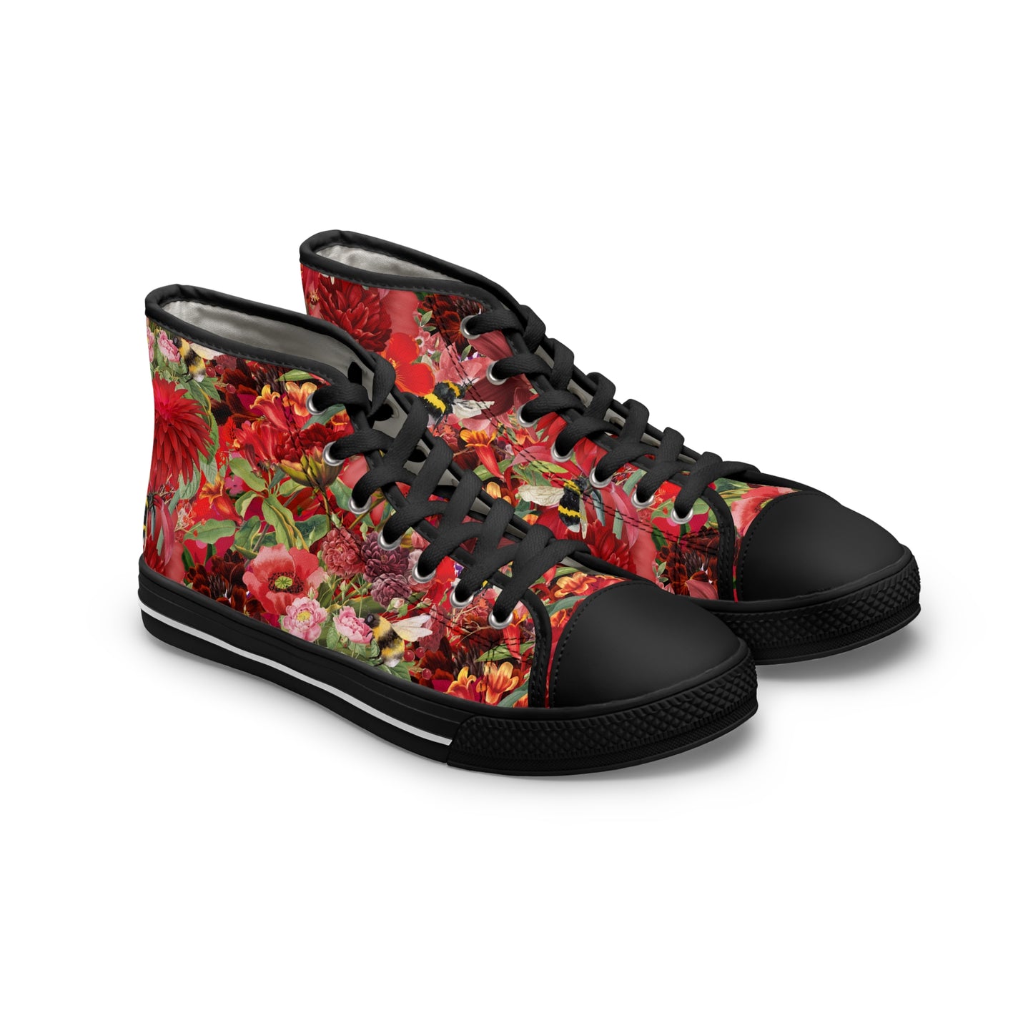 Red Tulips | High Top Sneakers