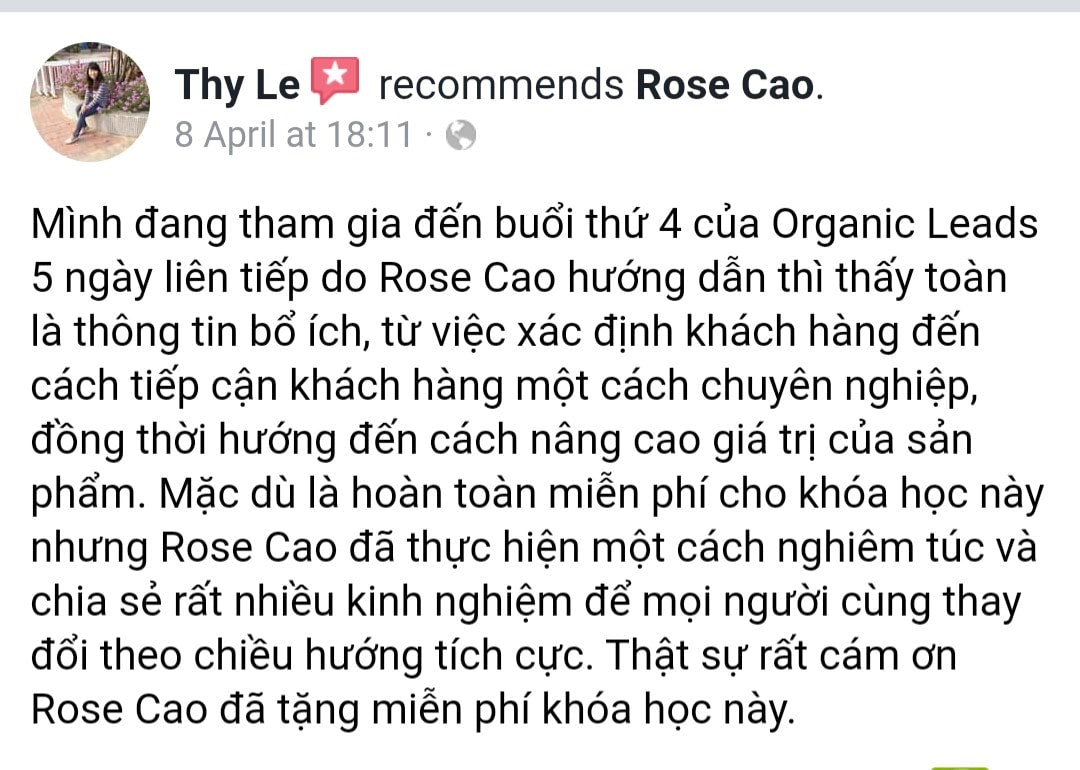 Khóa học Marketing hữu cơ