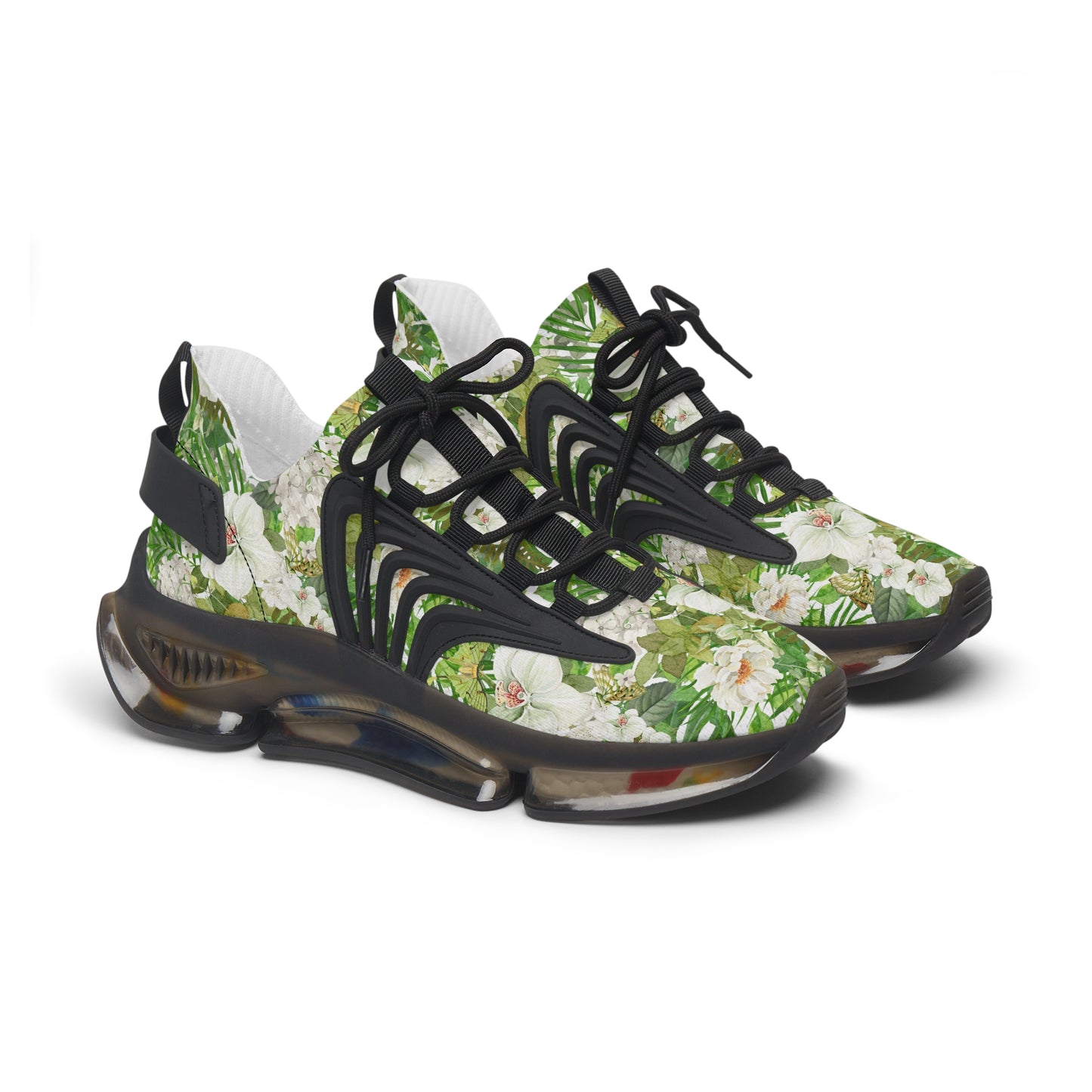 Women's Mesh Sneakers | White Phalaenopsis