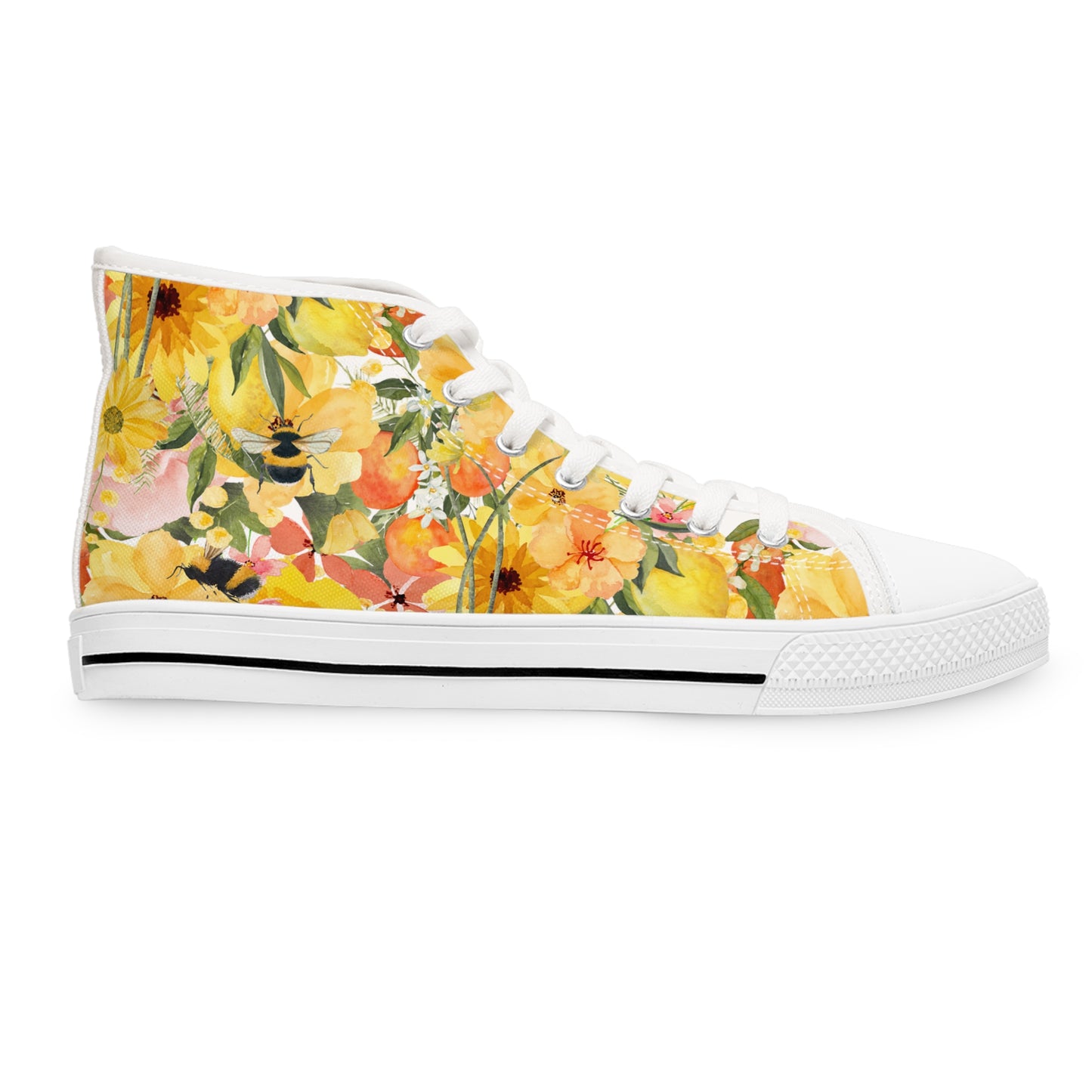 Yellow Cosmos | Women's High Top Sneakers
