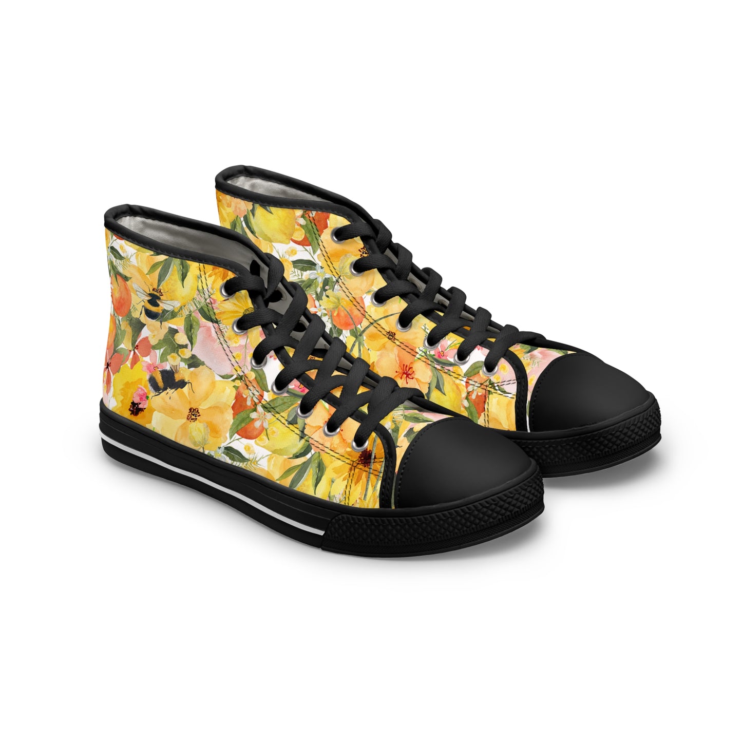 Yellow Cosmos | Women's High Top Sneakers