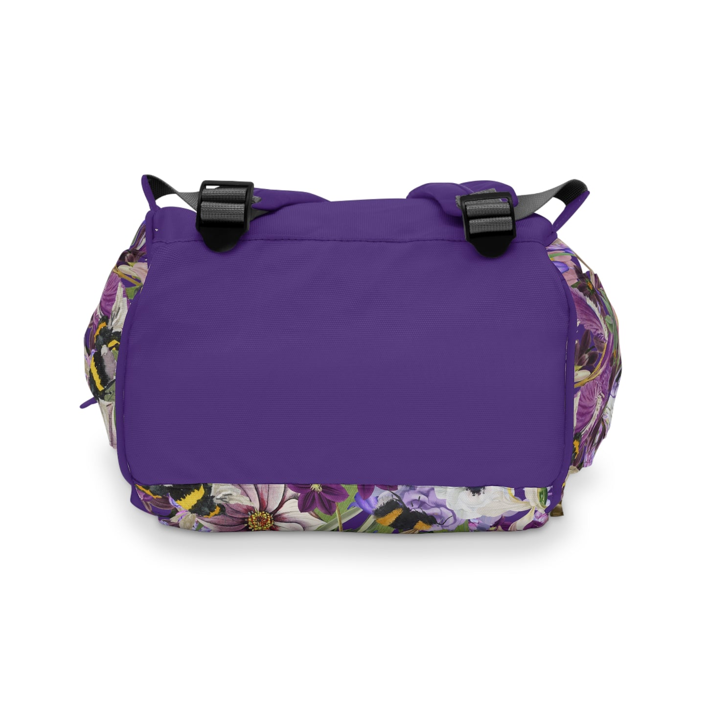 Purple Iris Floral Design Multifunctional Backpack