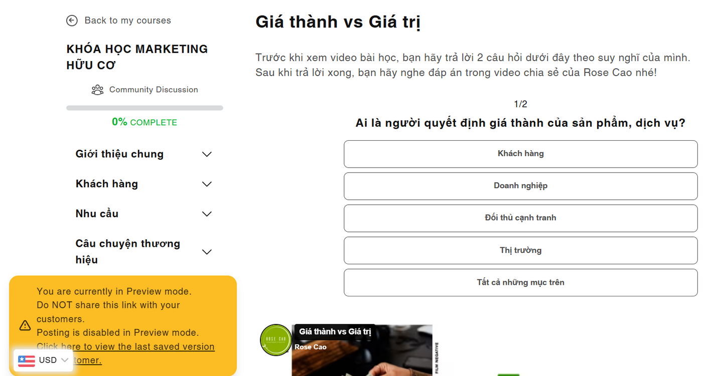 Khóa học Marketing hữu cơ