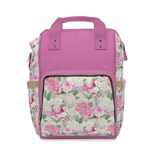 Peony Flowers Multifunctional Backpack