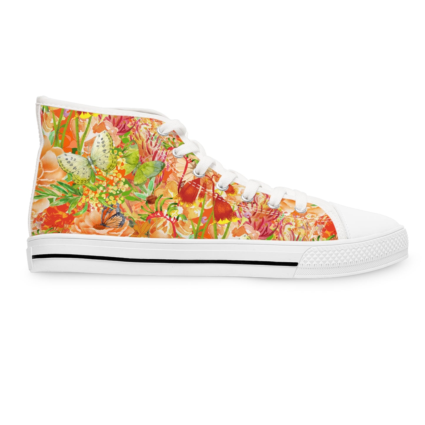 Orange Roses | High Top Sneakers