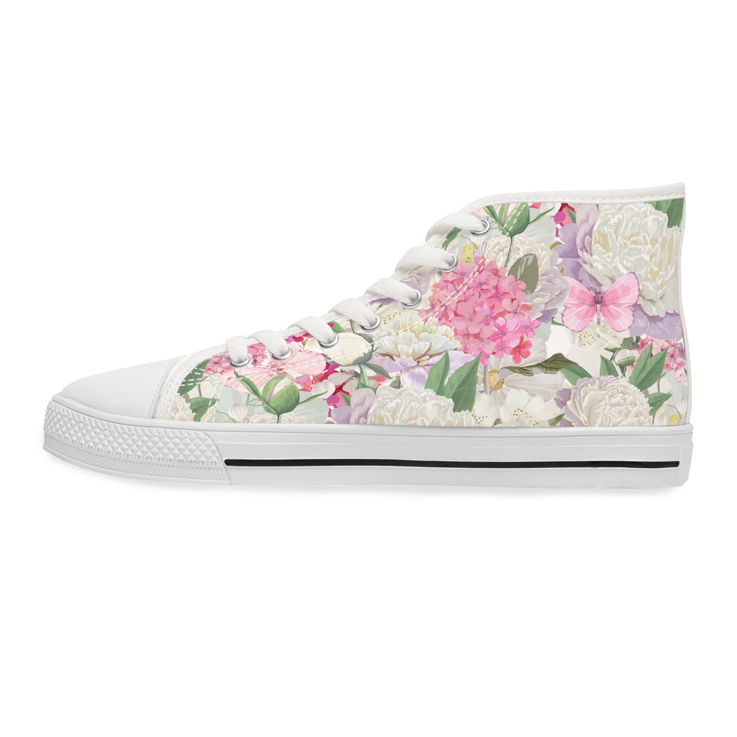 Peony Flower | High Top Sneakers