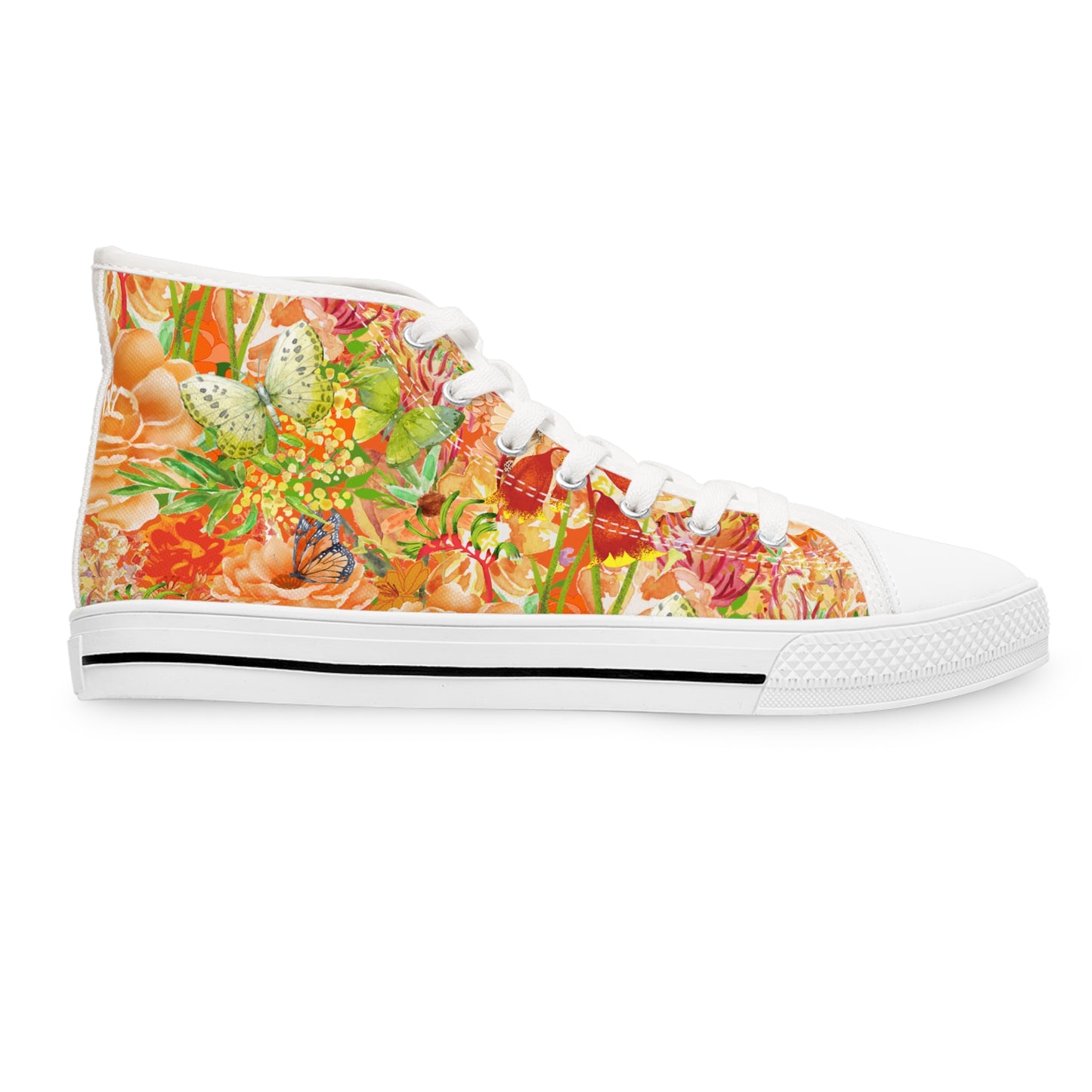 Orange Roses | High Top Sneakers