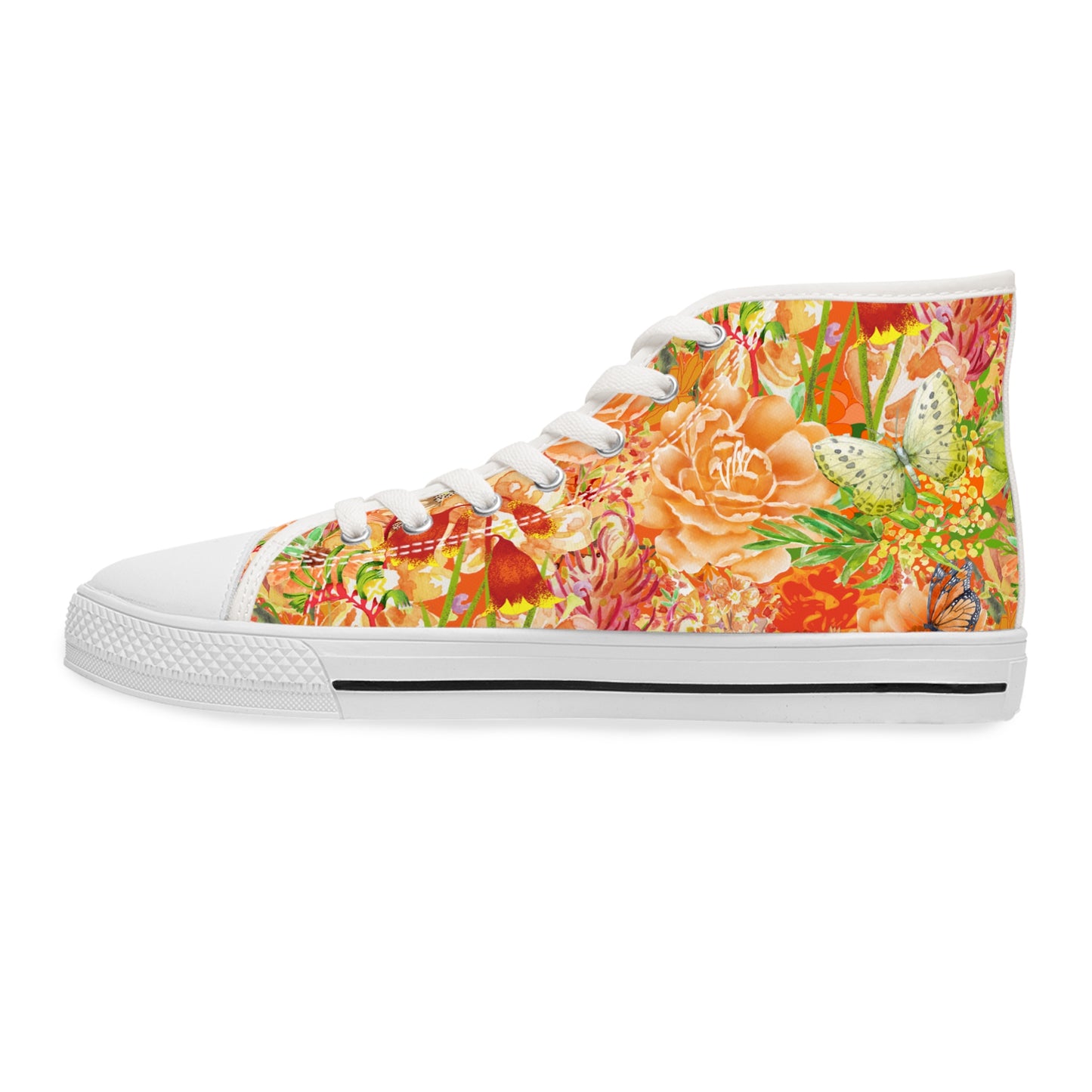 Orange Roses | High Top Sneakers