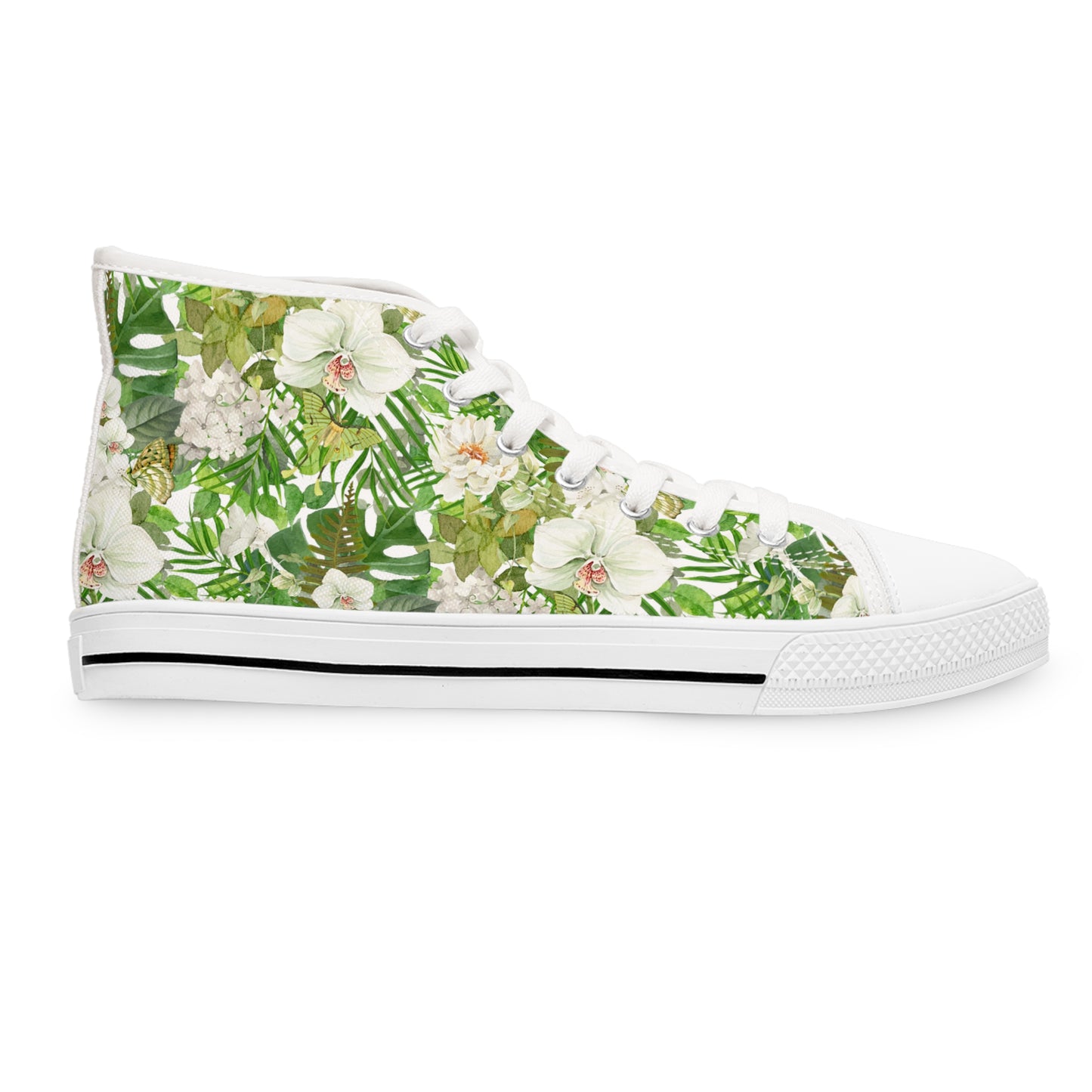 White Phalaenopsis| High Top Sneakers