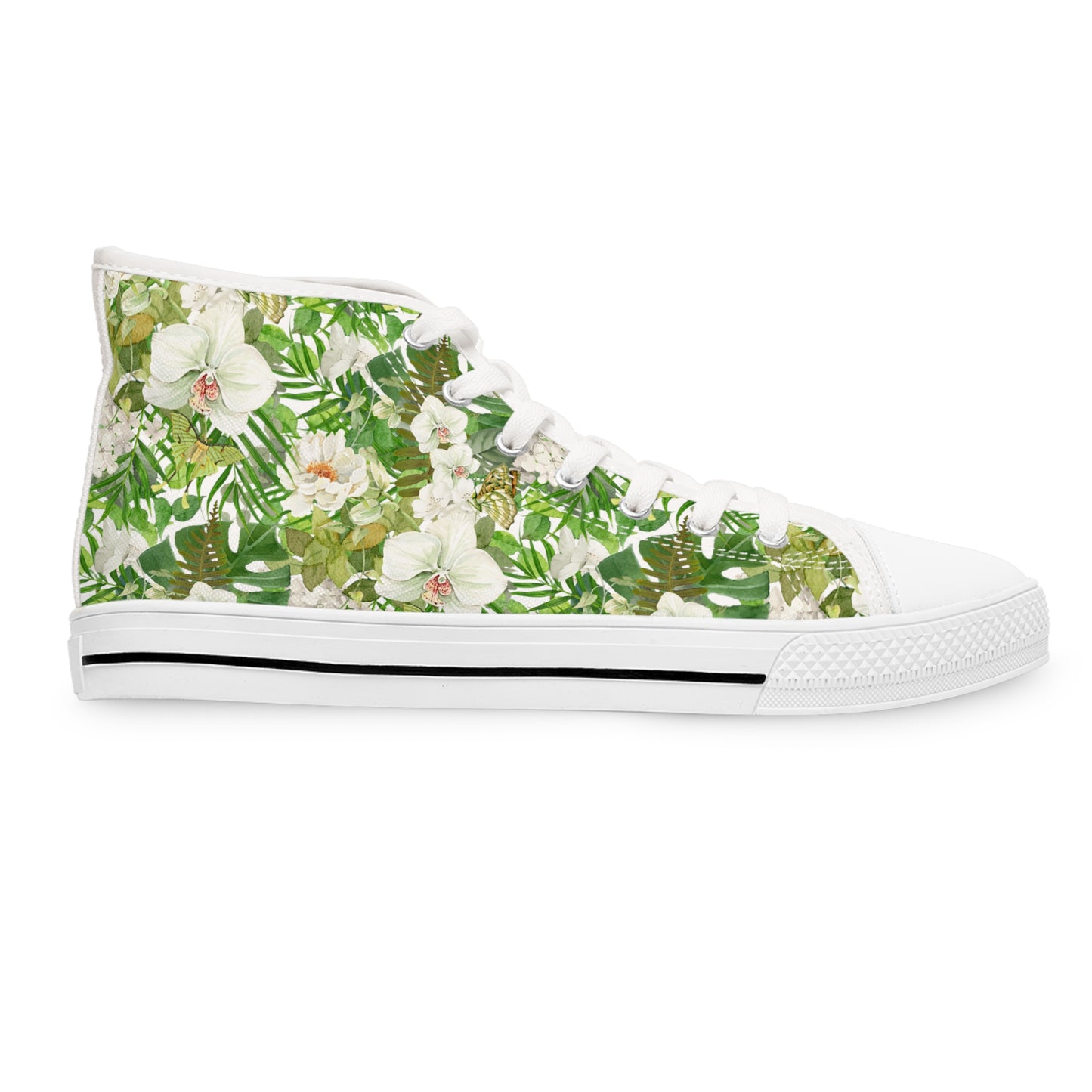 White Phalaenopsis| High Top Sneakers