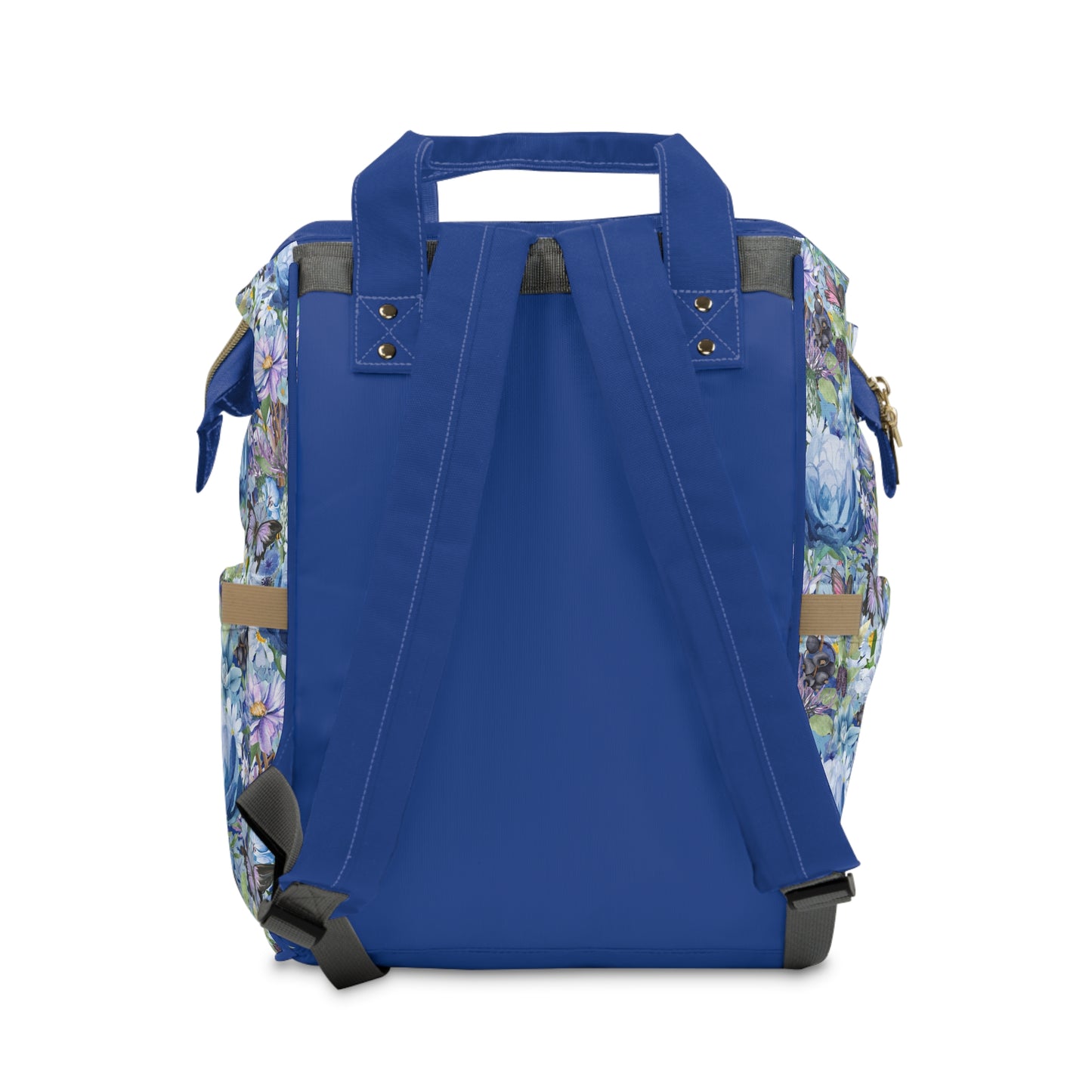 Blue Peony Flowers Multifunctional Backpack