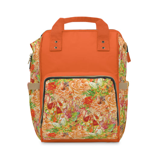 Orange Roses Multifunctional Floral Backpack