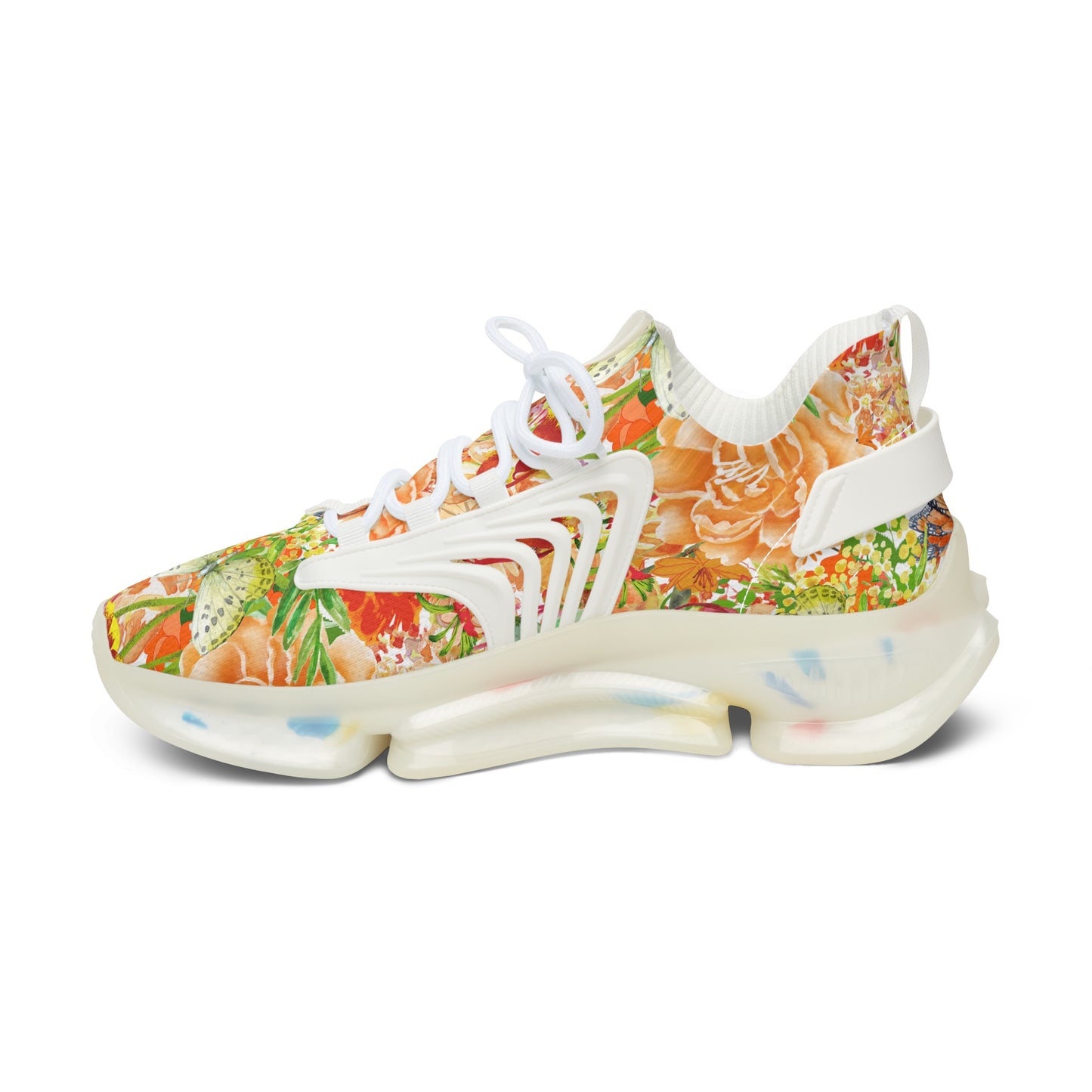 Women's Mesh Sneakers | Orange Roses