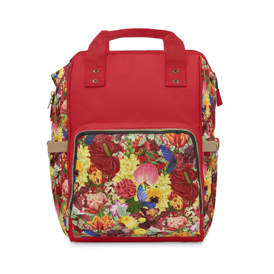 Anthurium Floral Design Multifunctional Backpack