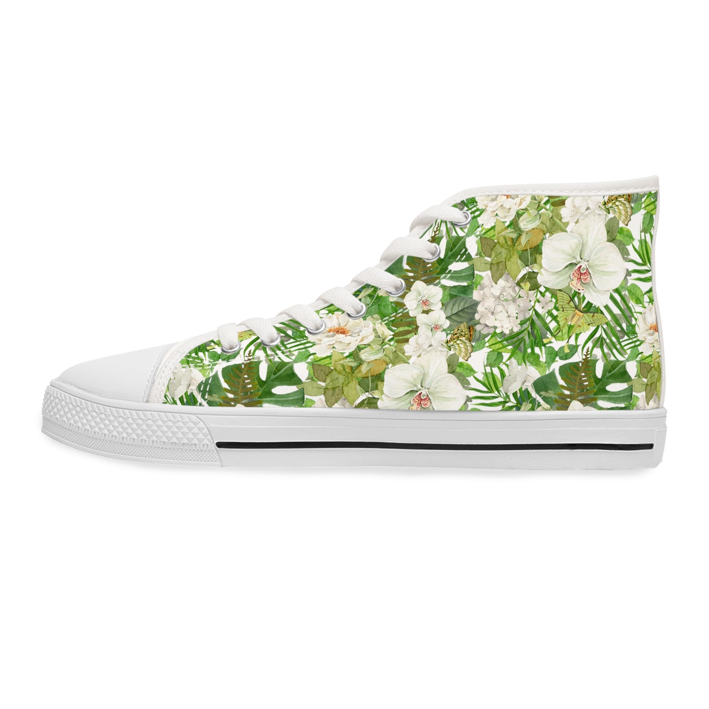 White Phalaenopsis| High Top Sneakers