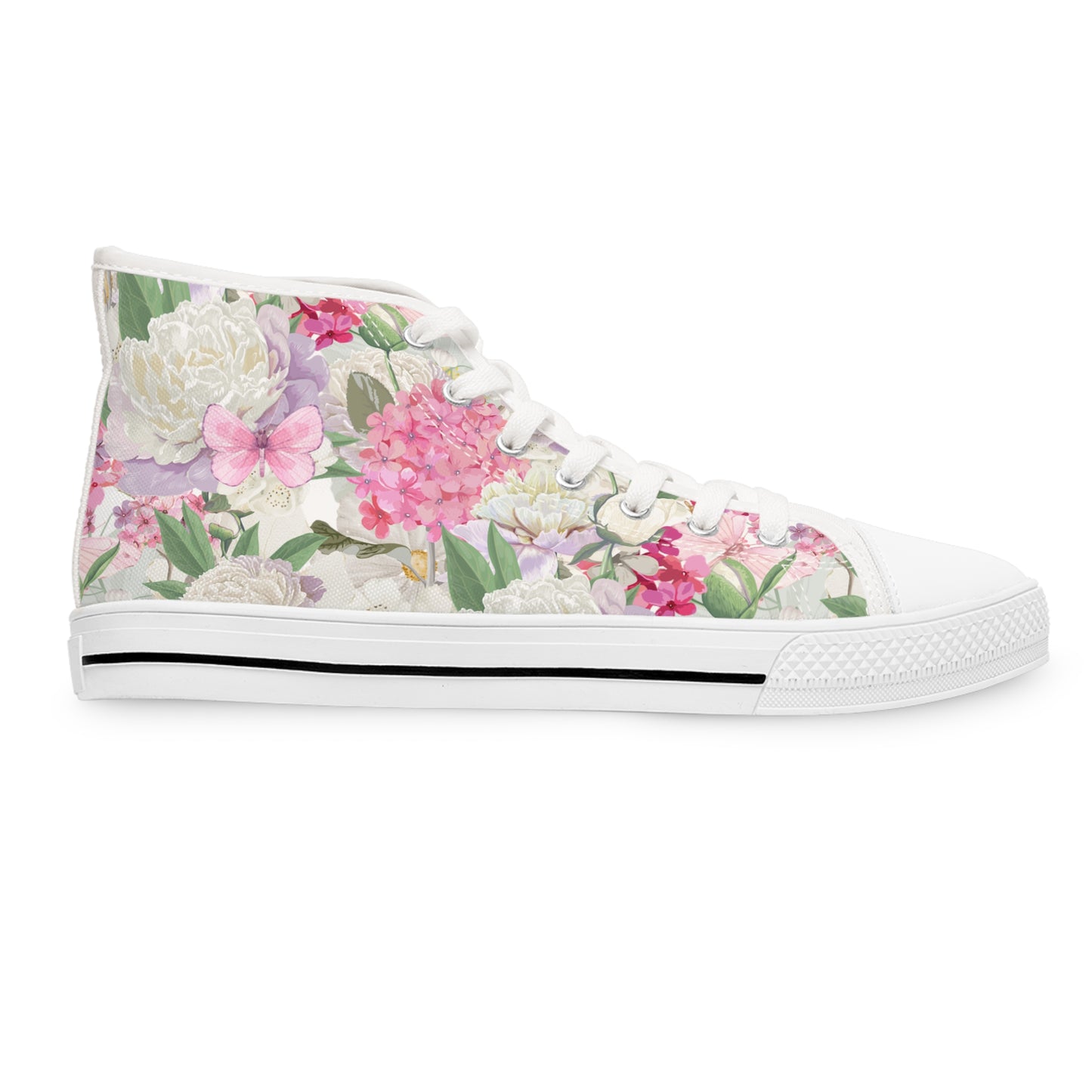 Peony Flower | High Top Sneakers