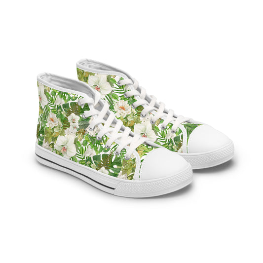 White Phalaenopsis| High Top Sneakers