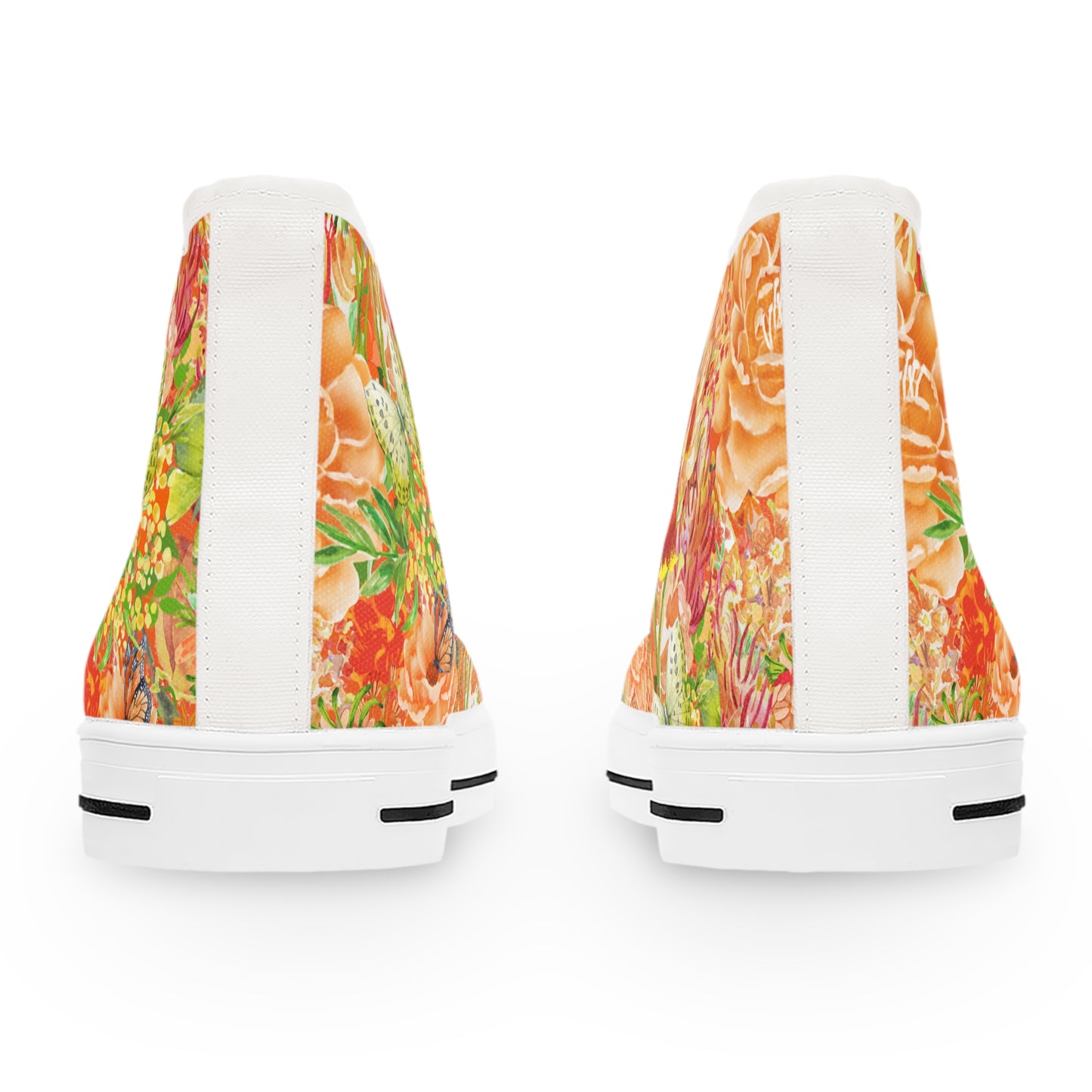 Orange Roses | High Top Sneakers