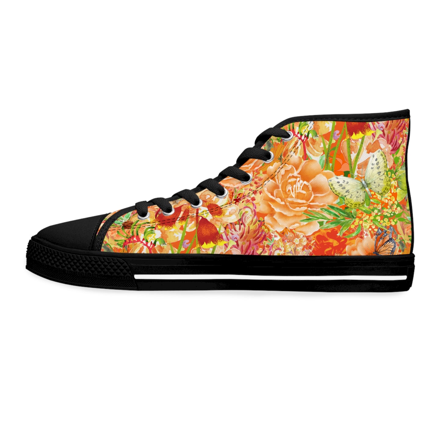 Orange Roses | High Top Sneakers