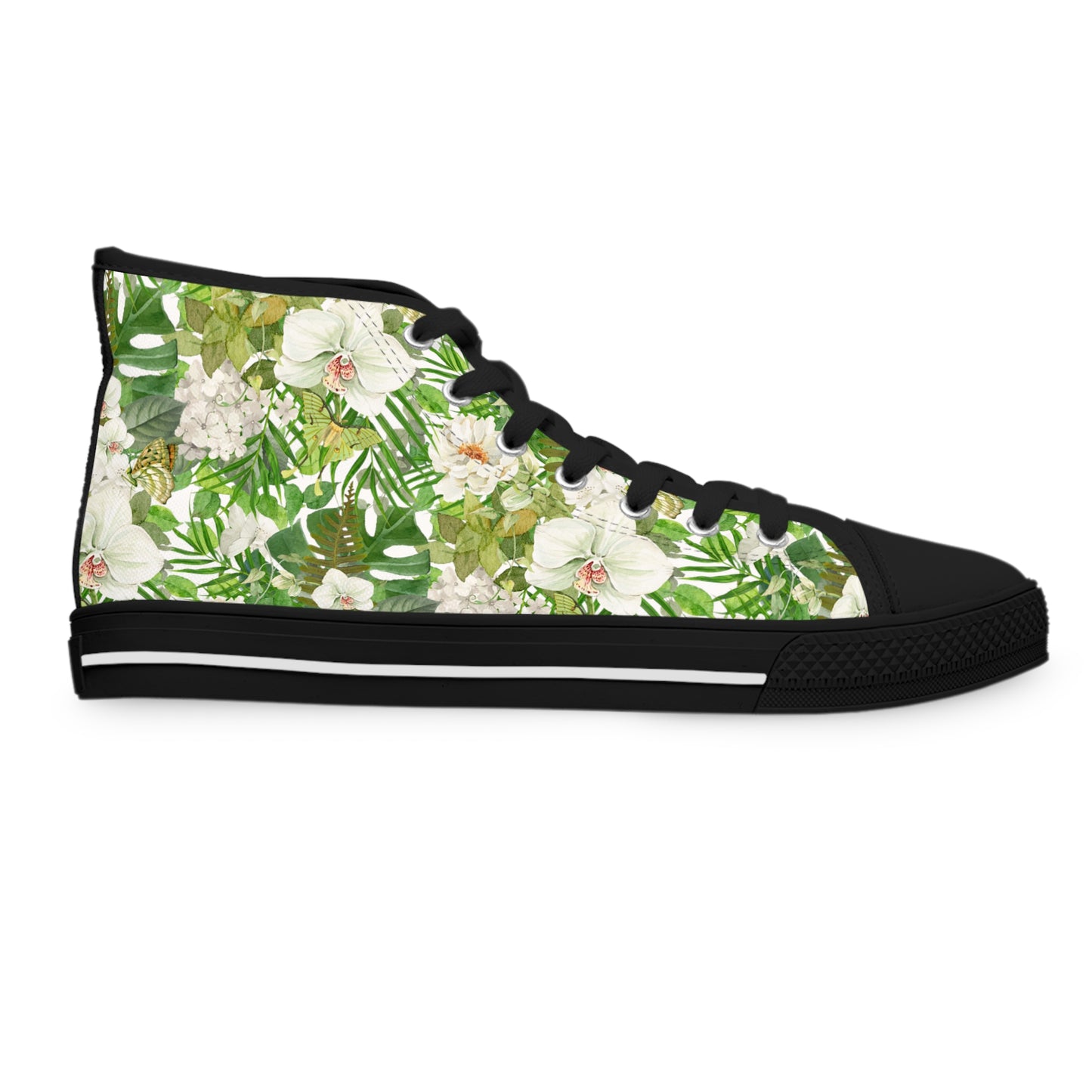 White Phalaenopsis| High Top Sneakers