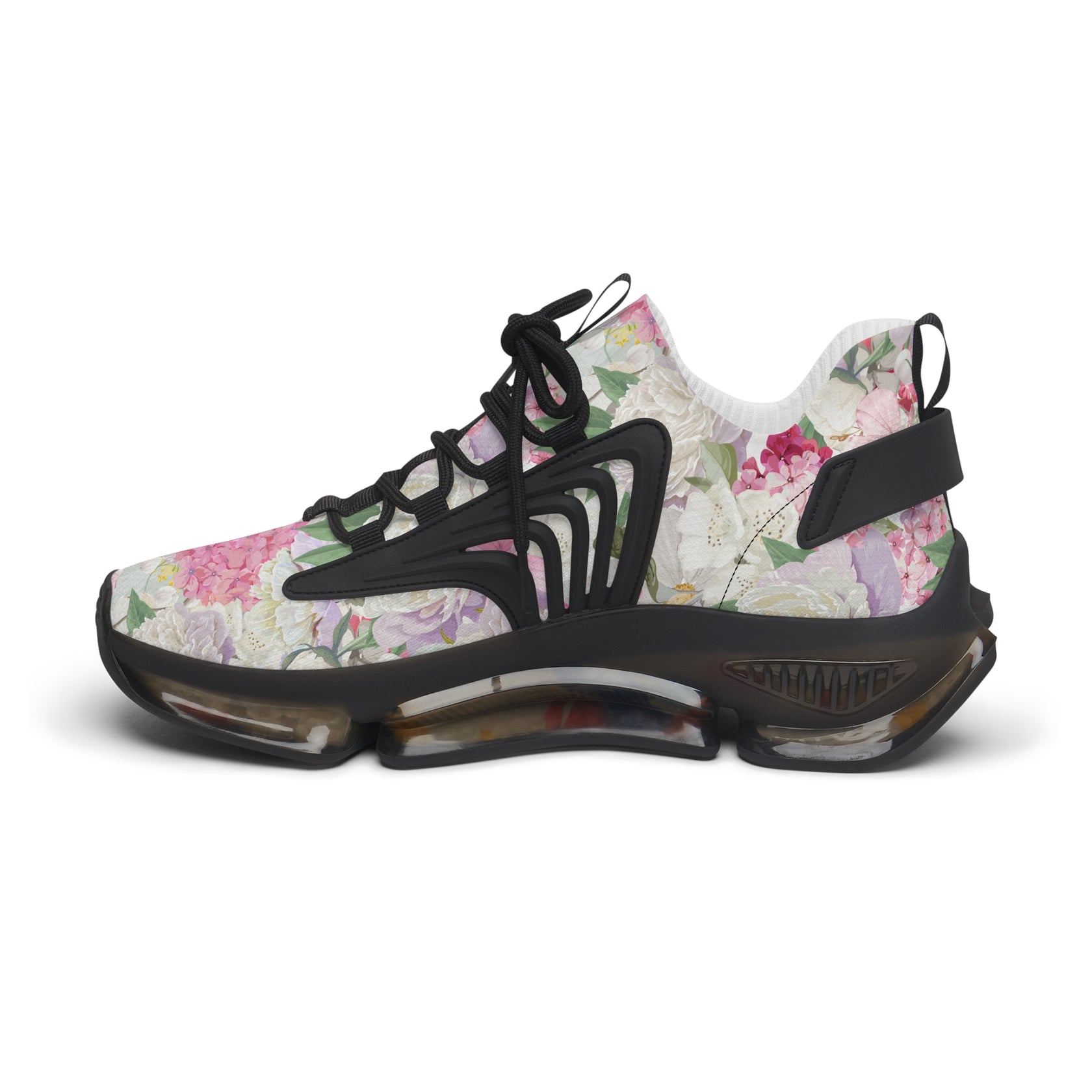 Pastel Tulips & Peonies Mesh Knit Sneakers