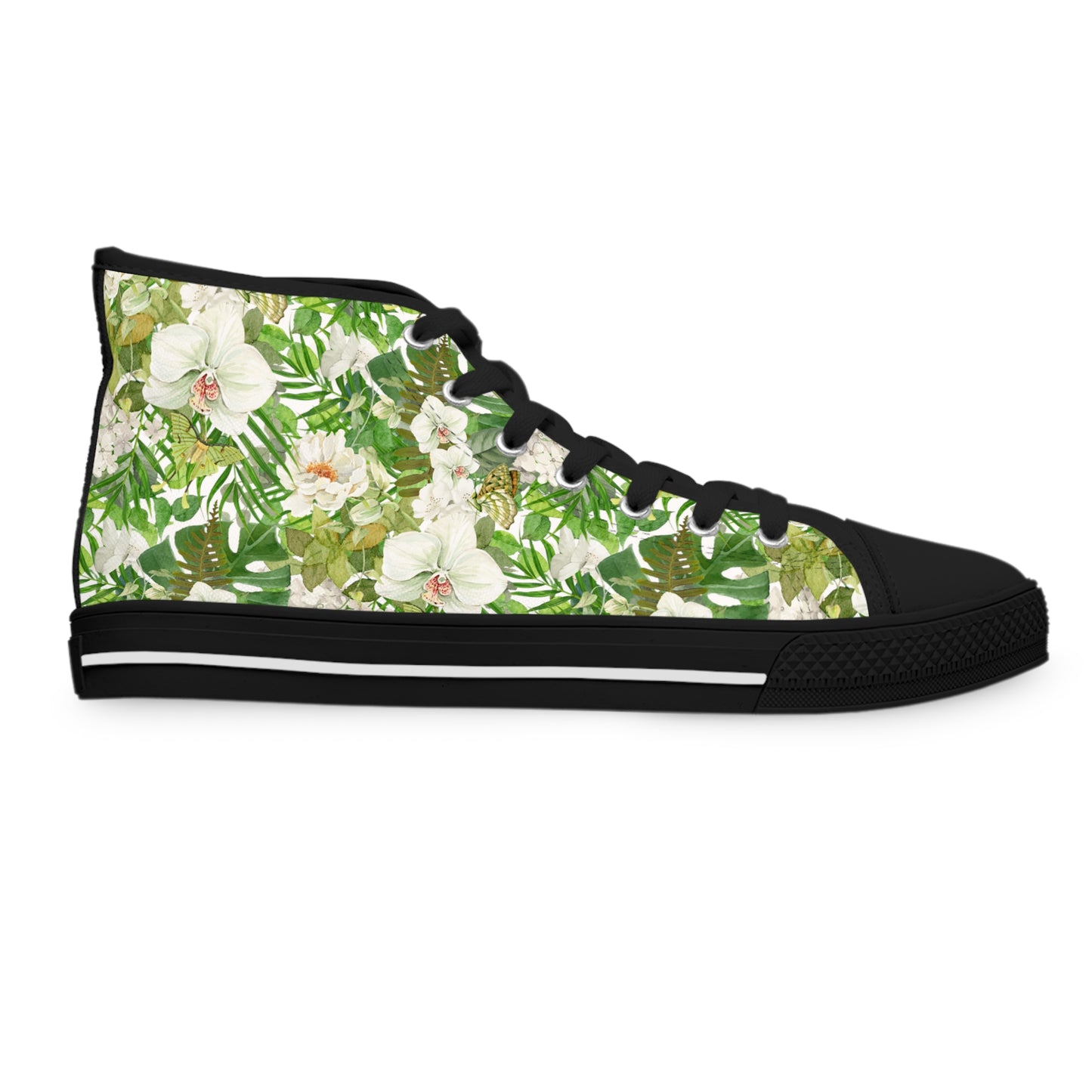 White Phalaenopsis| High Top Sneakers