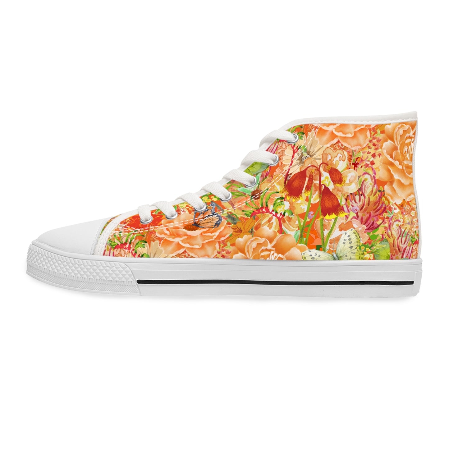 Orange Roses | High Top Sneakers