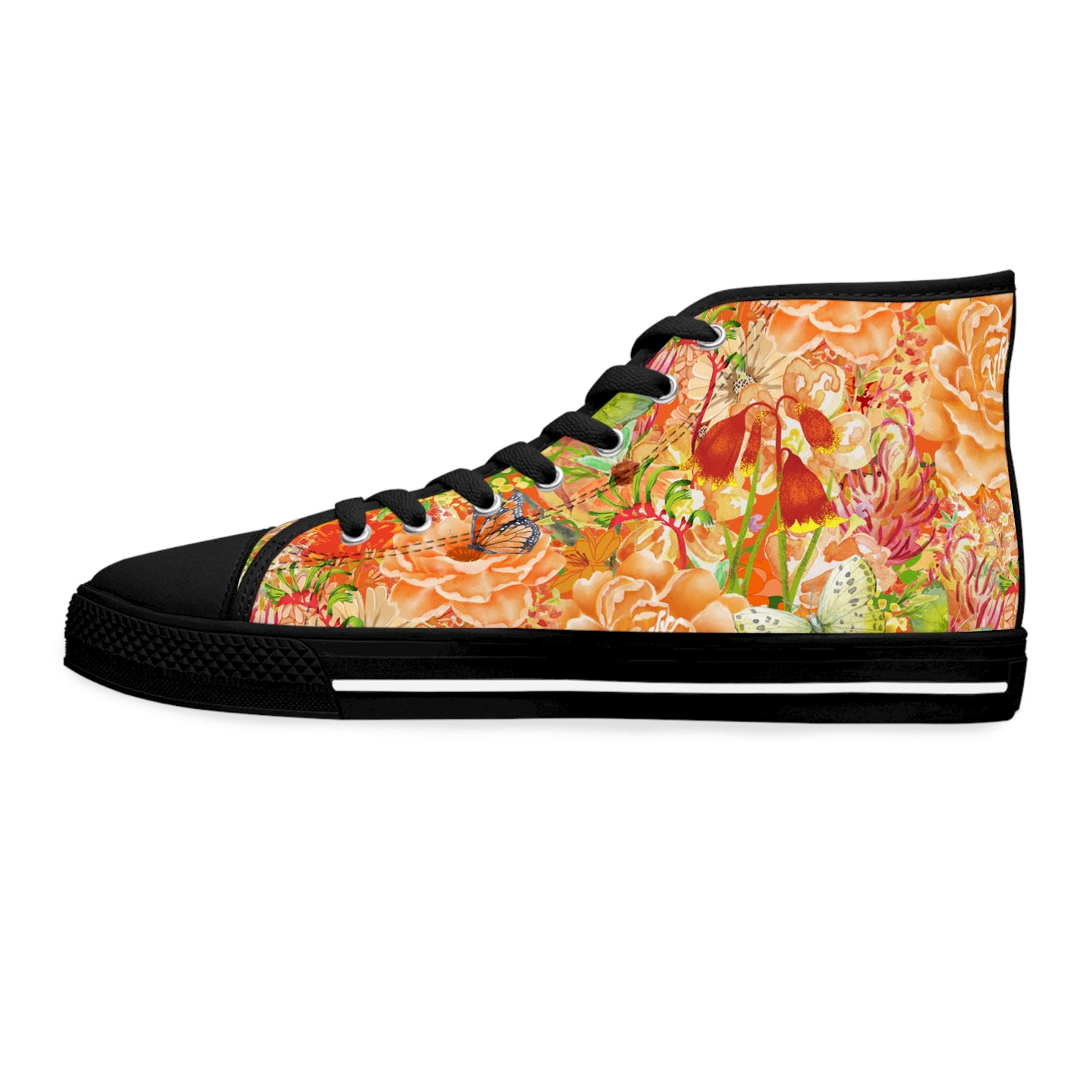 Orange Roses | High Top Sneakers