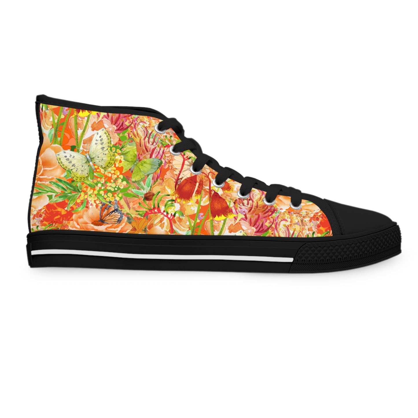 Orange Roses | High Top Sneakers