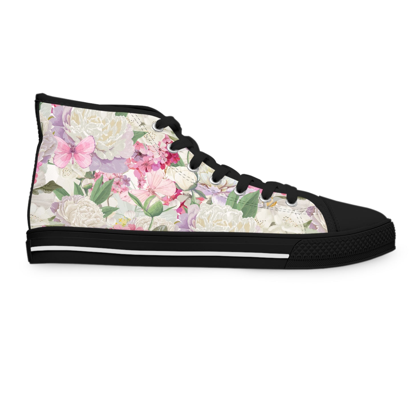 Peony Flower | High Top Sneakers