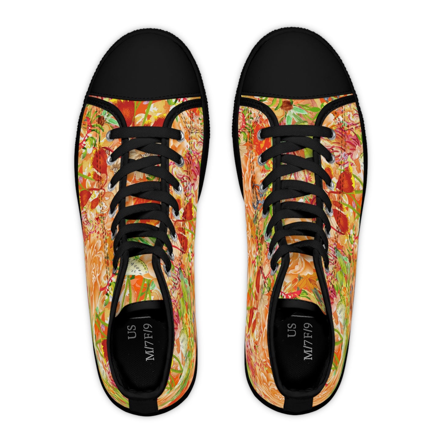 Orange Roses | High Top Sneakers