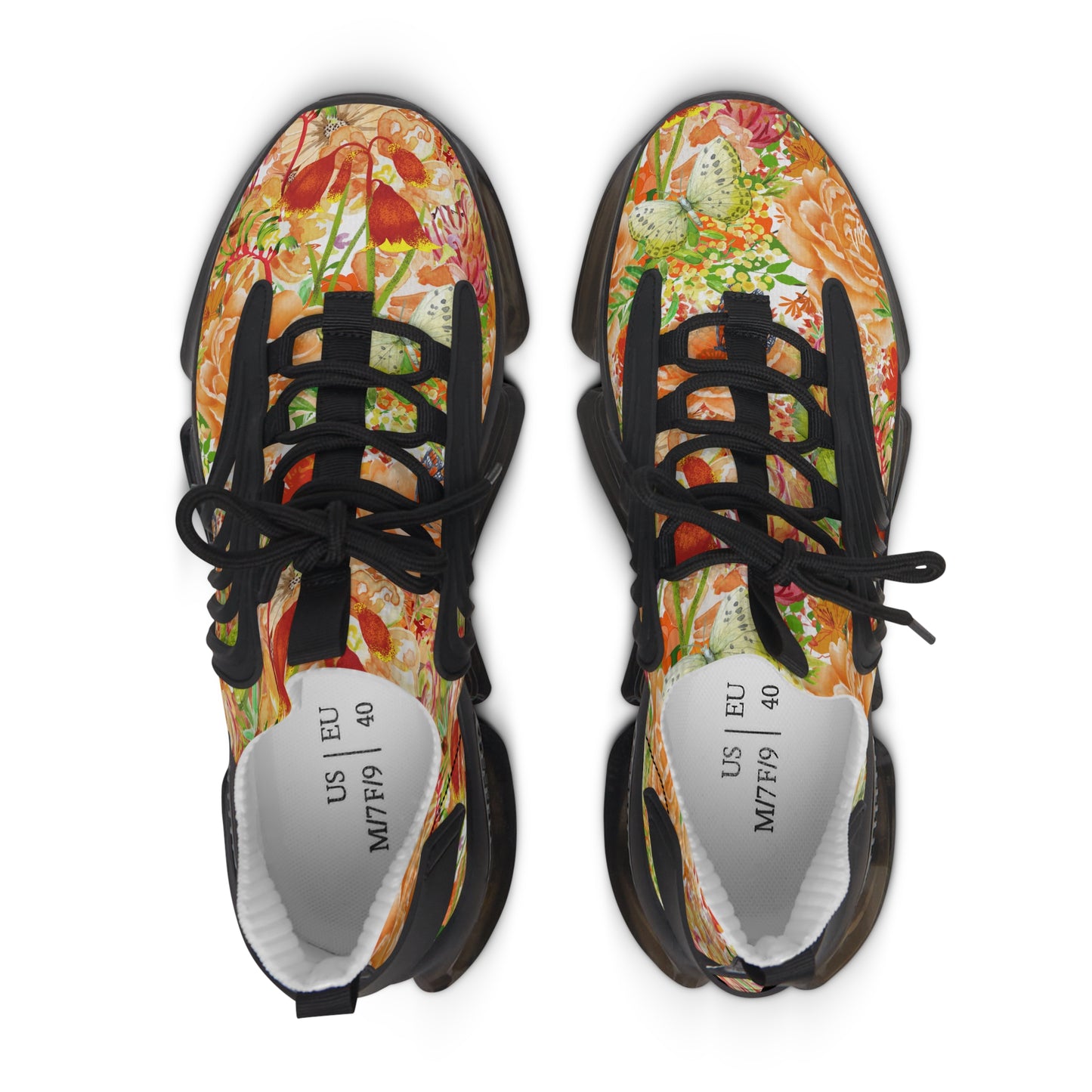 Women's Mesh Sneakers | Orange Roses