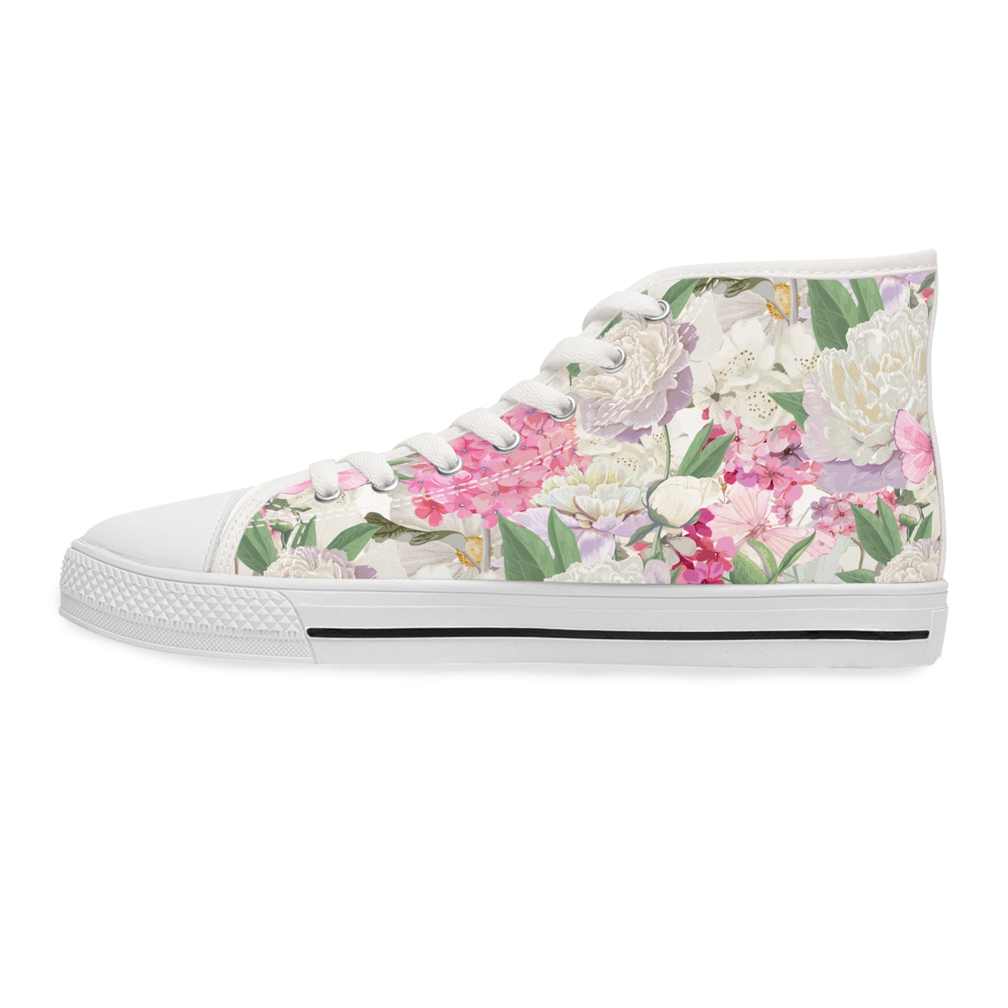 Peony Flower | High Top Sneakers