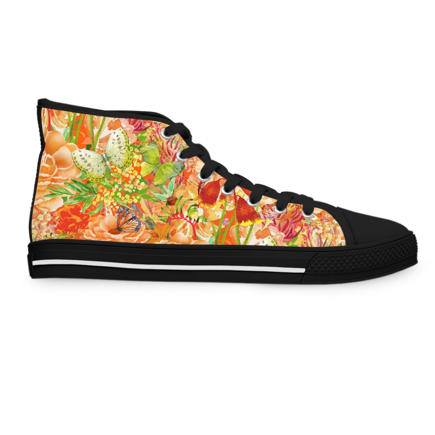 Orange Roses | High Top Sneakers