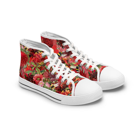 Red Tulips | High Top Sneakers