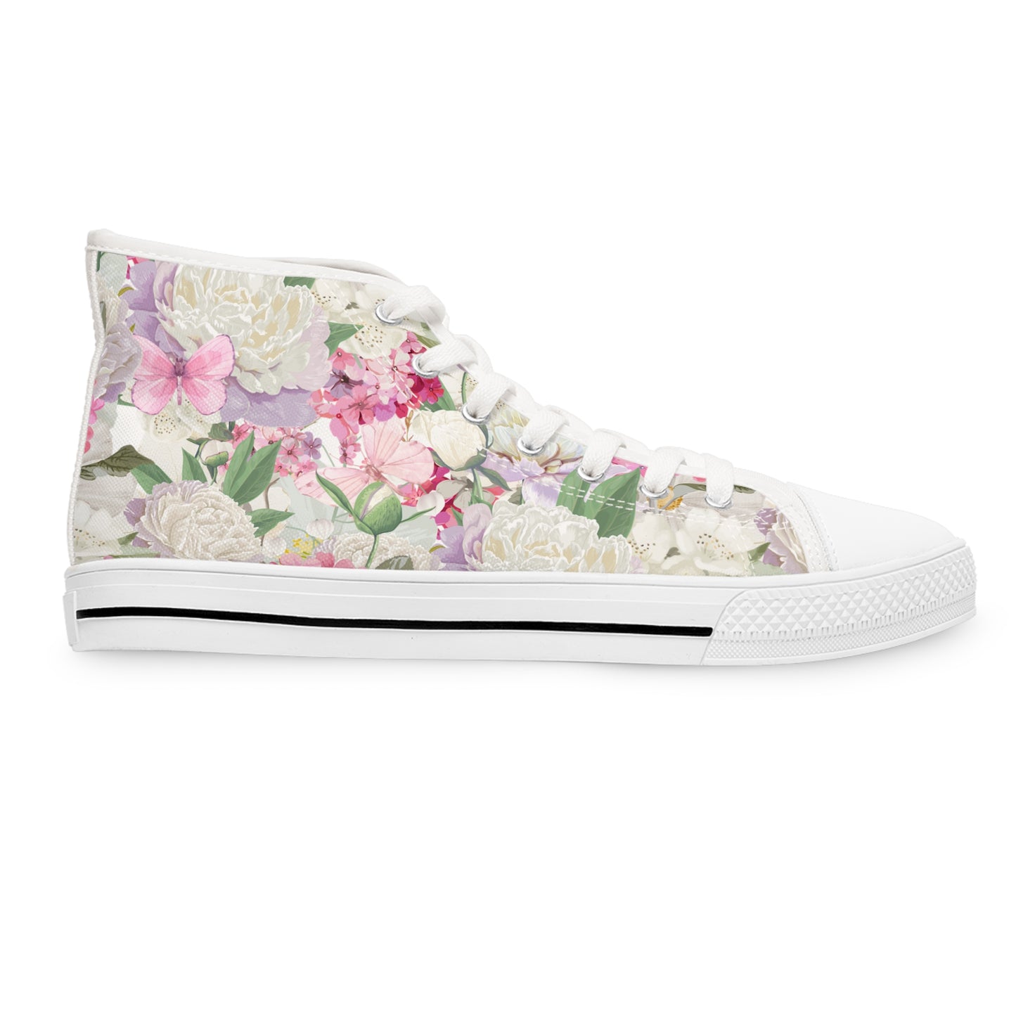 Peony Flower | High Top Sneakers