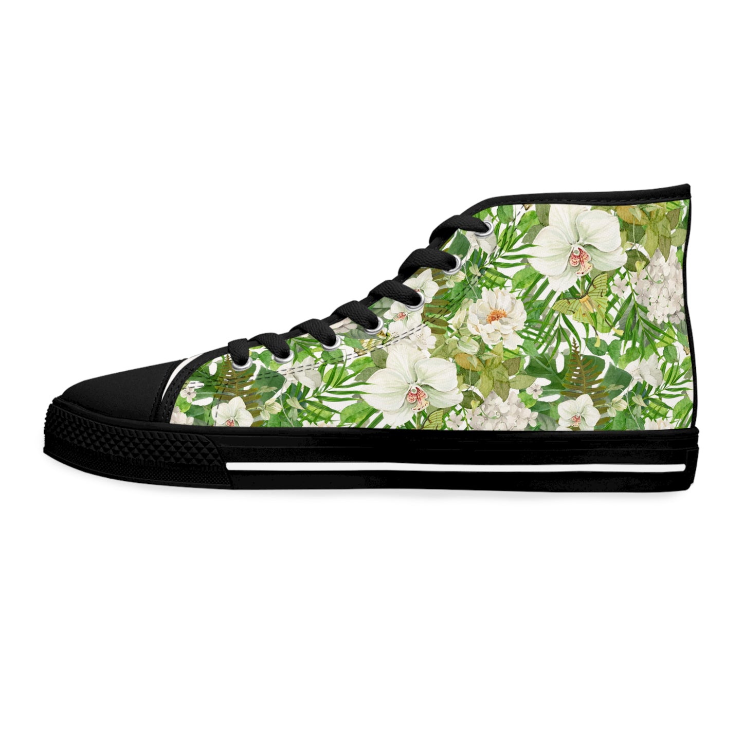 White Phalaenopsis| High Top Sneakers